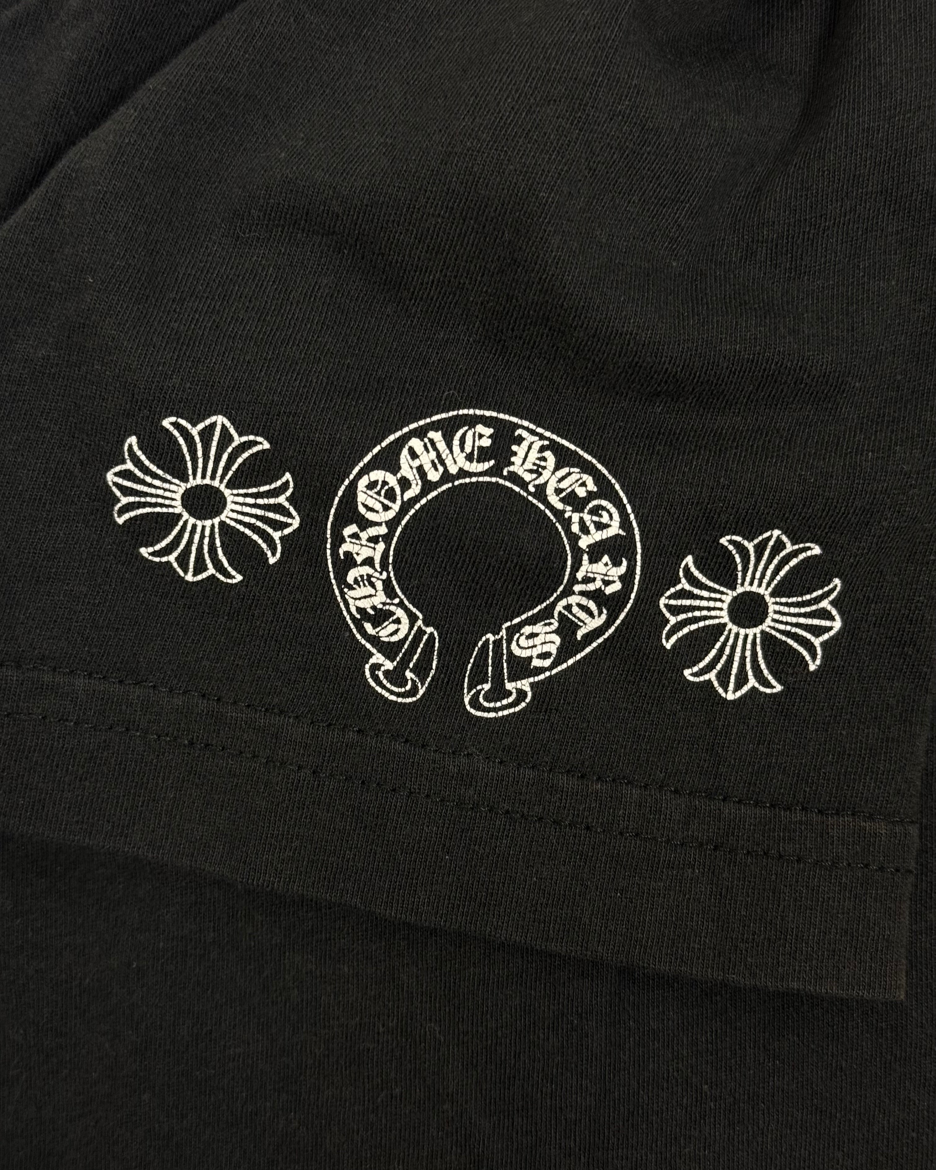 Chrome Hearts Black Multi Colour Horseshoe Logo Tee