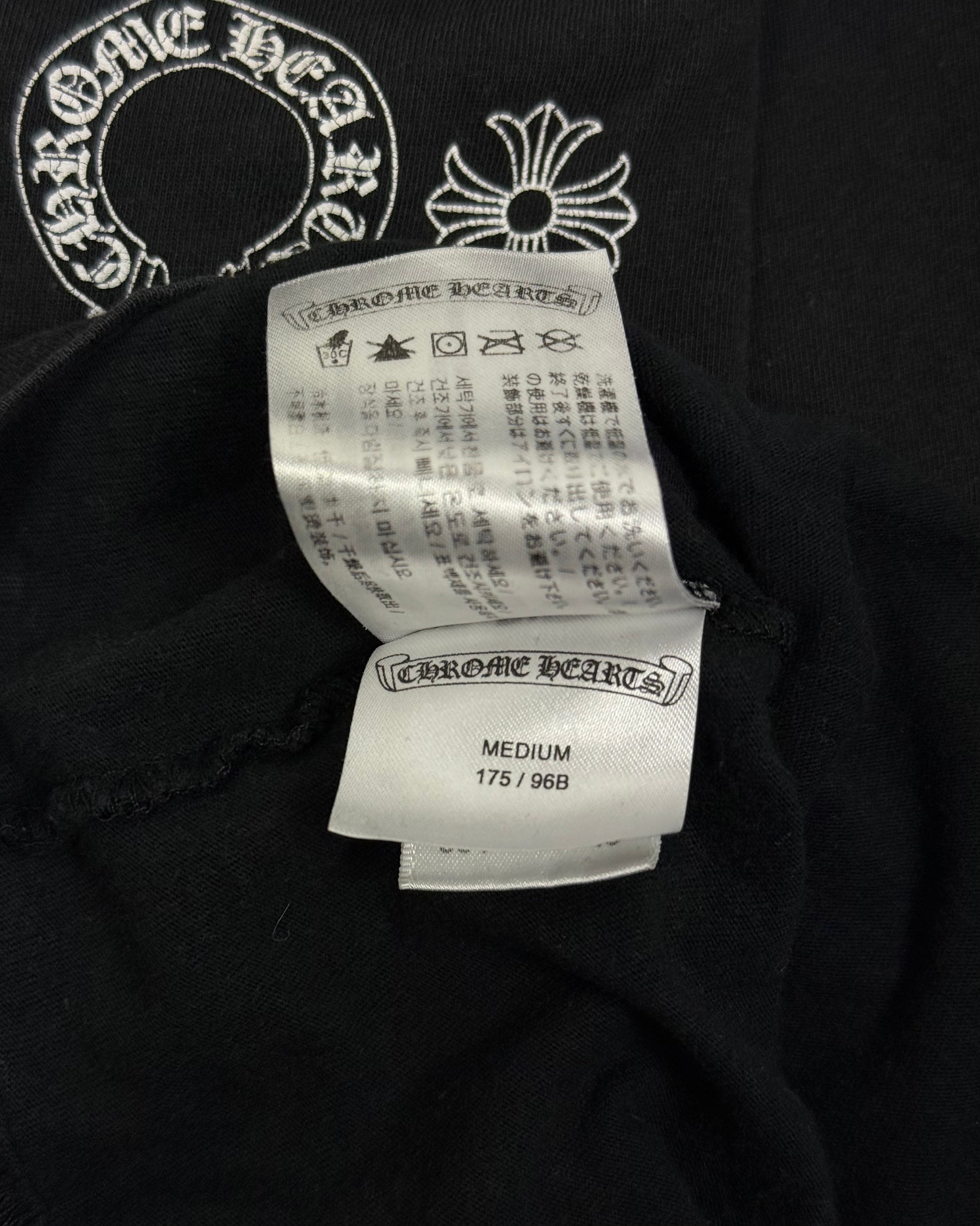 Chrome Hearts Black Multi Colour Horseshoe Logo Tee
