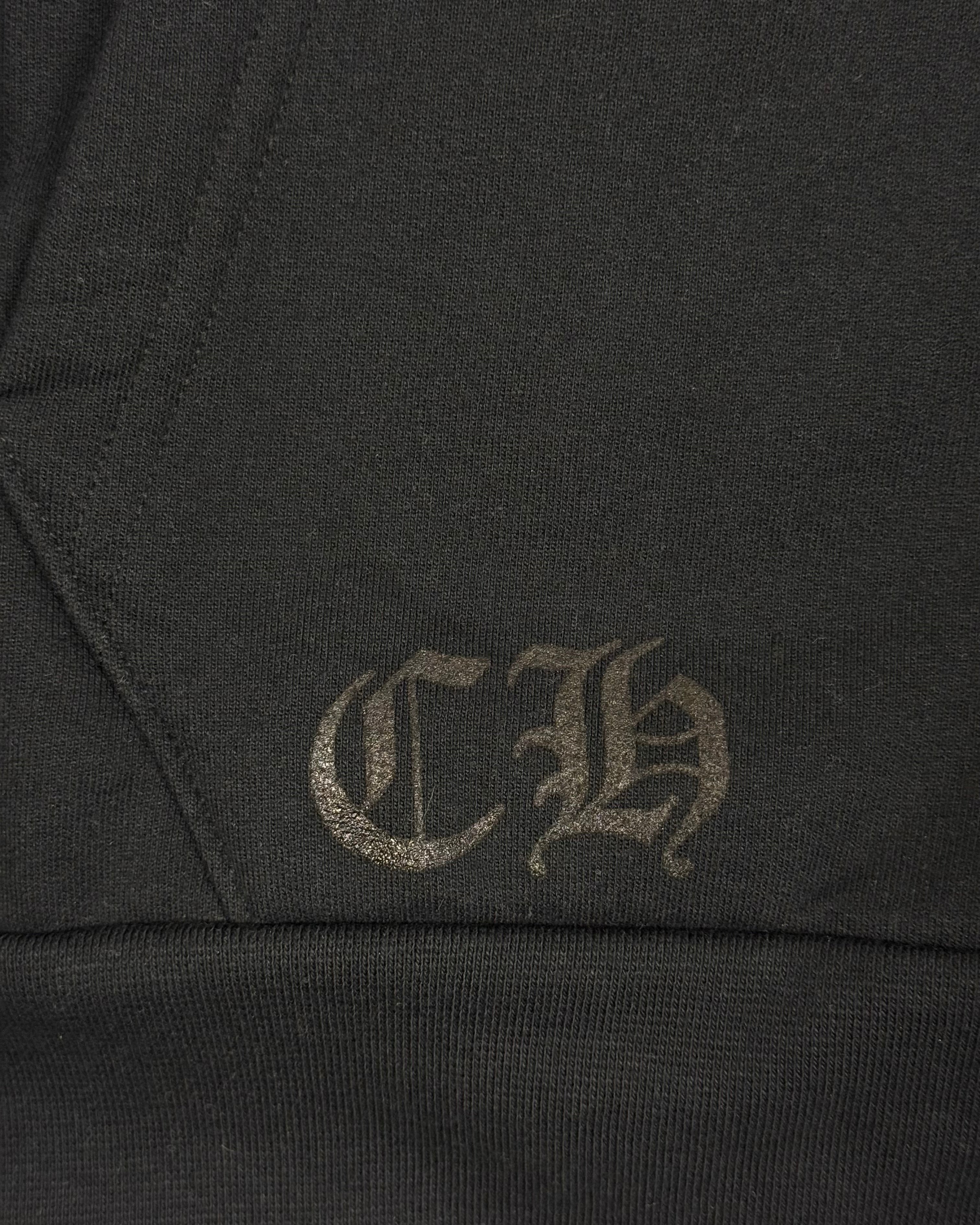 Chrome Hearts Floral Horseshoe Logo Black Pink Zip Up Hoodie