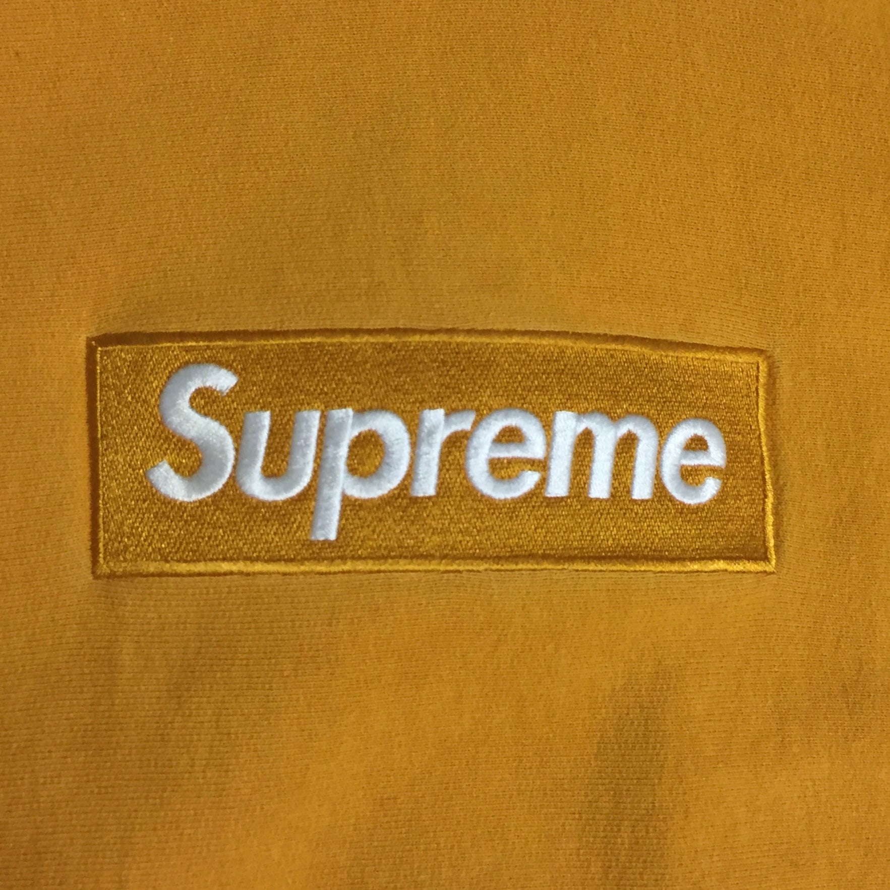2011 Supreme Mustard Box Logo Hoodie