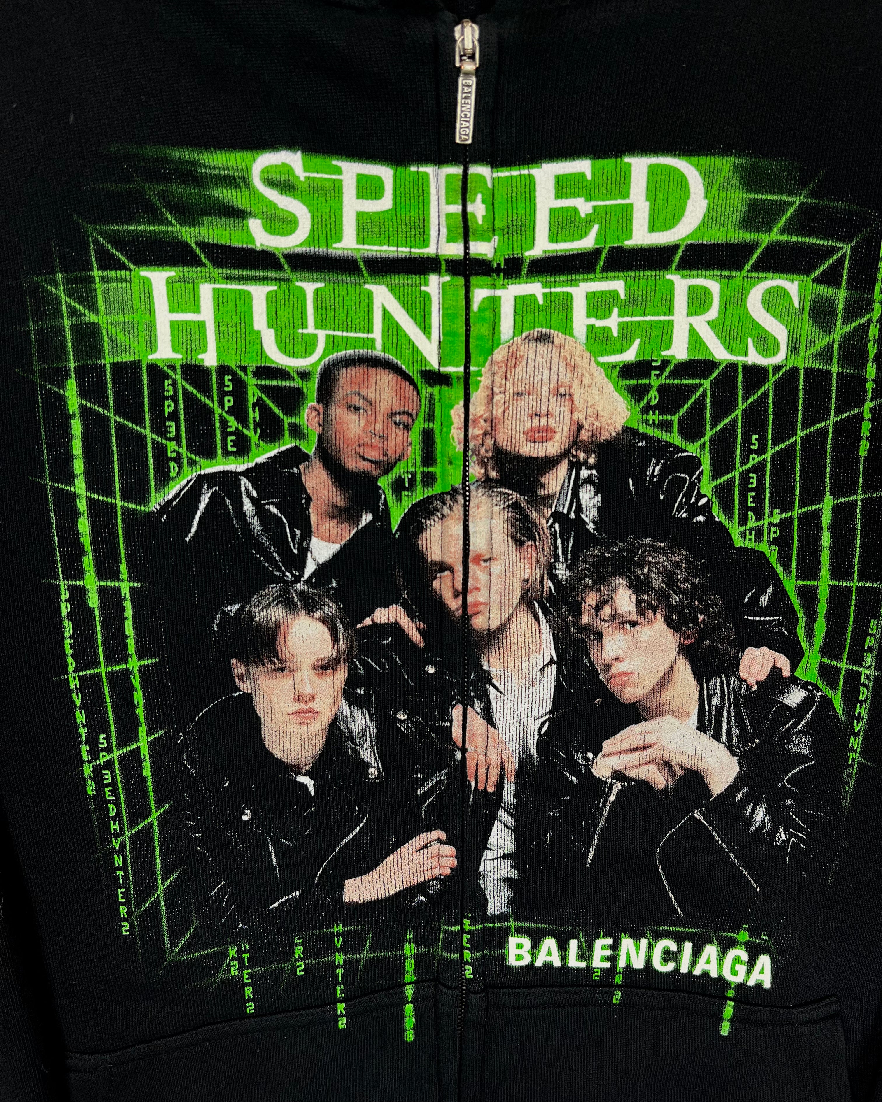 Balenciaga Black Speedrunners Zip Up Hoodie