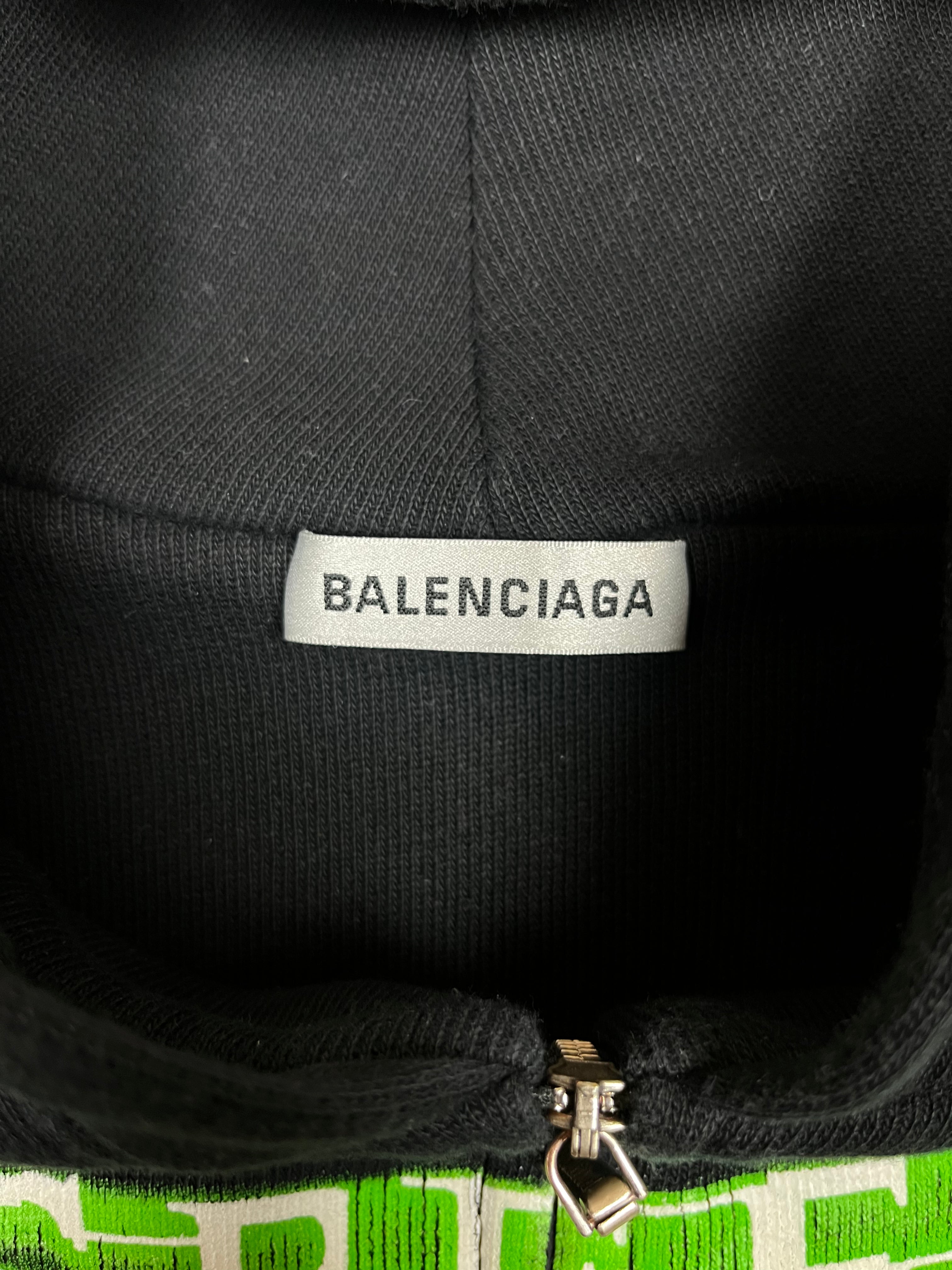 Balenciaga Black Speedrunners Zip Up Hoodie