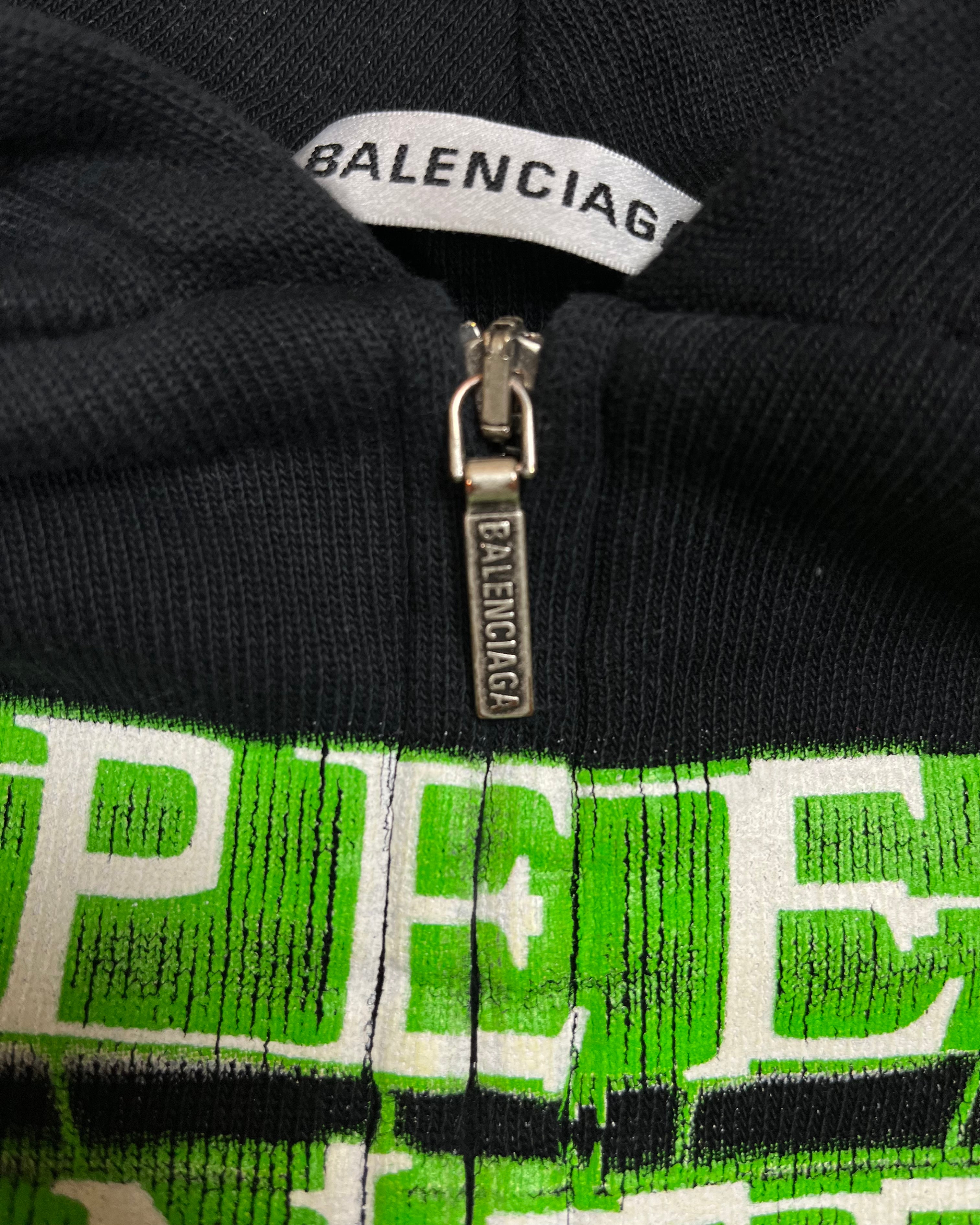 Balenciaga Black Speedrunners Zip Up Hoodie