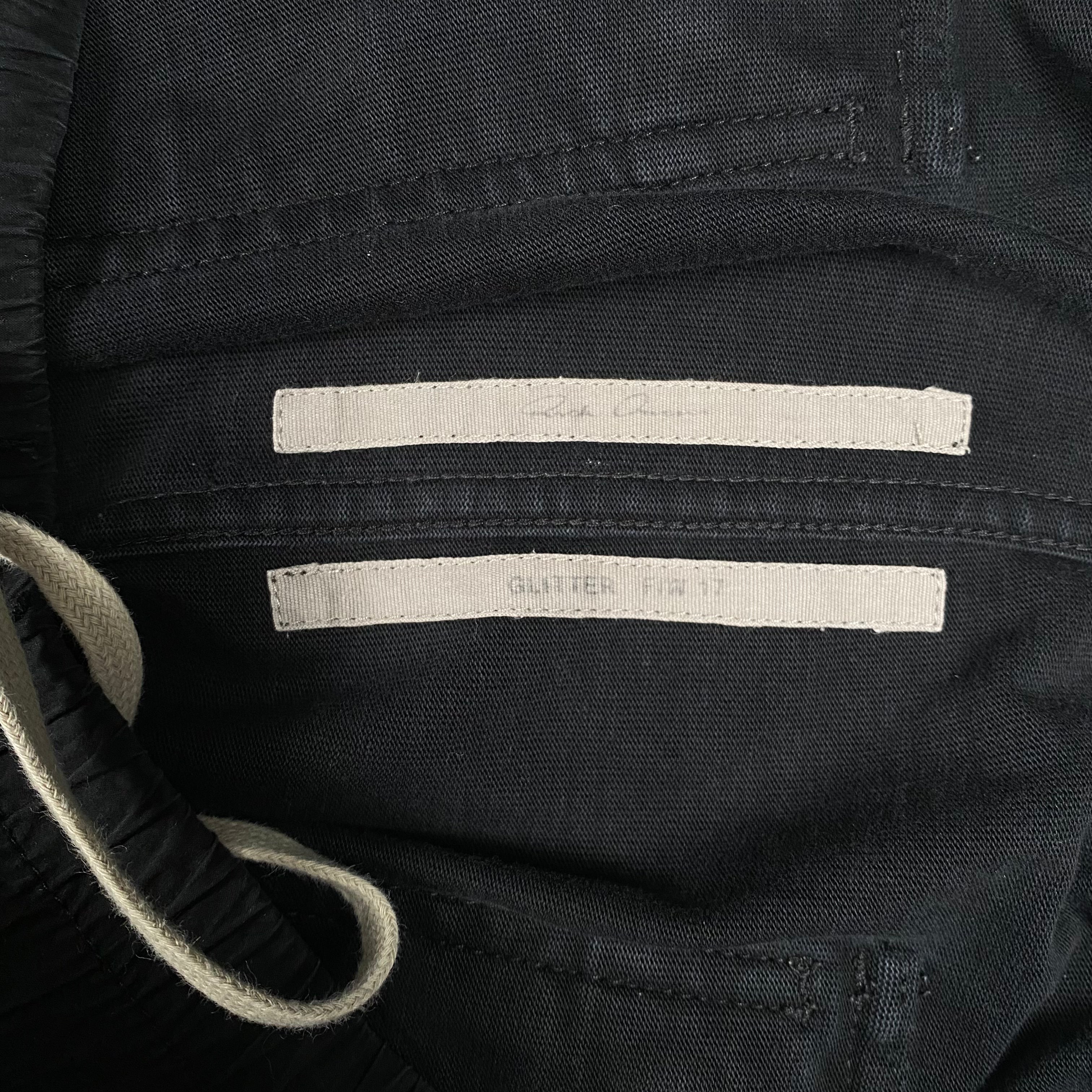 Rick Owens Black Zip Darkshdw Joggers