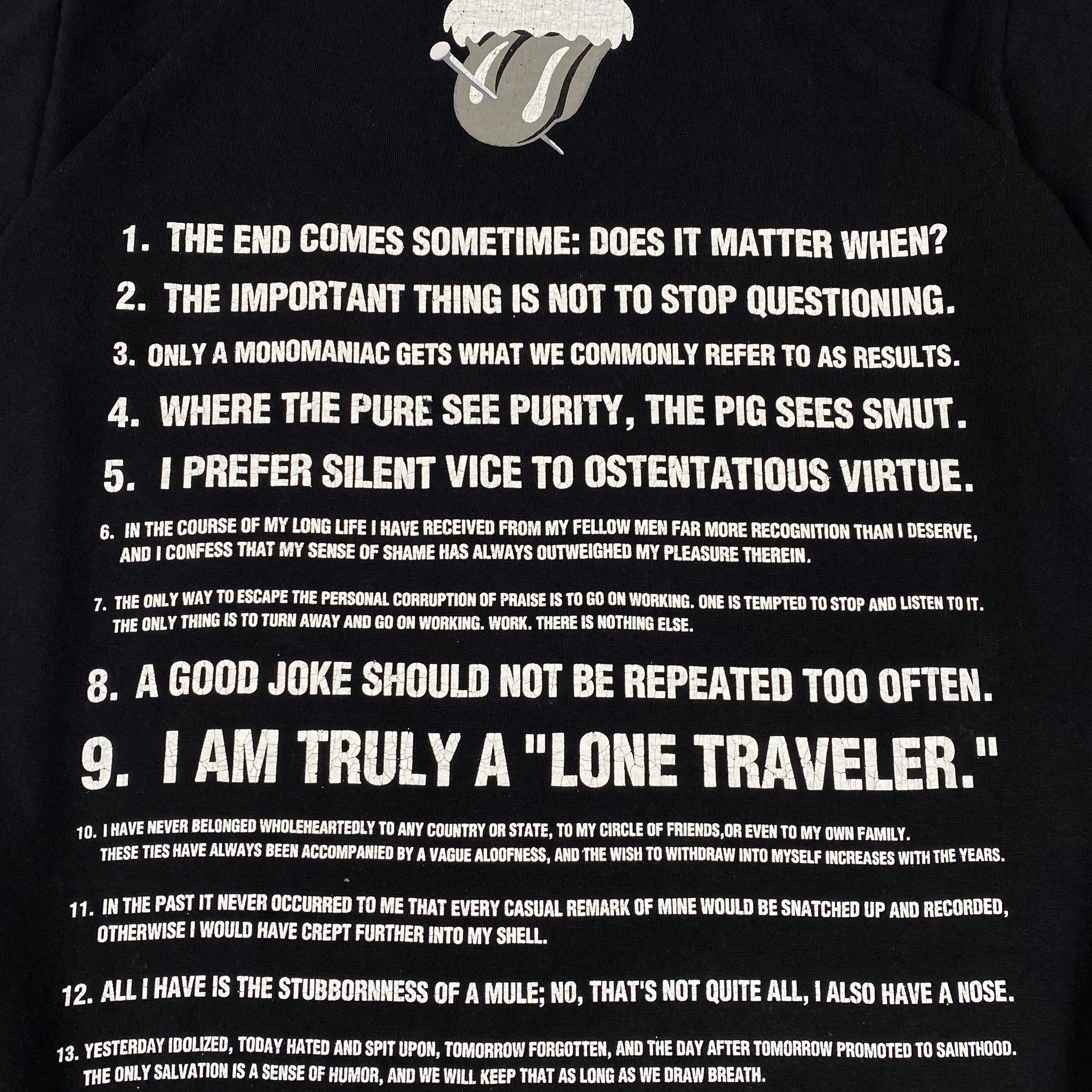 Number (N)ine Black Rolling Stones Tee