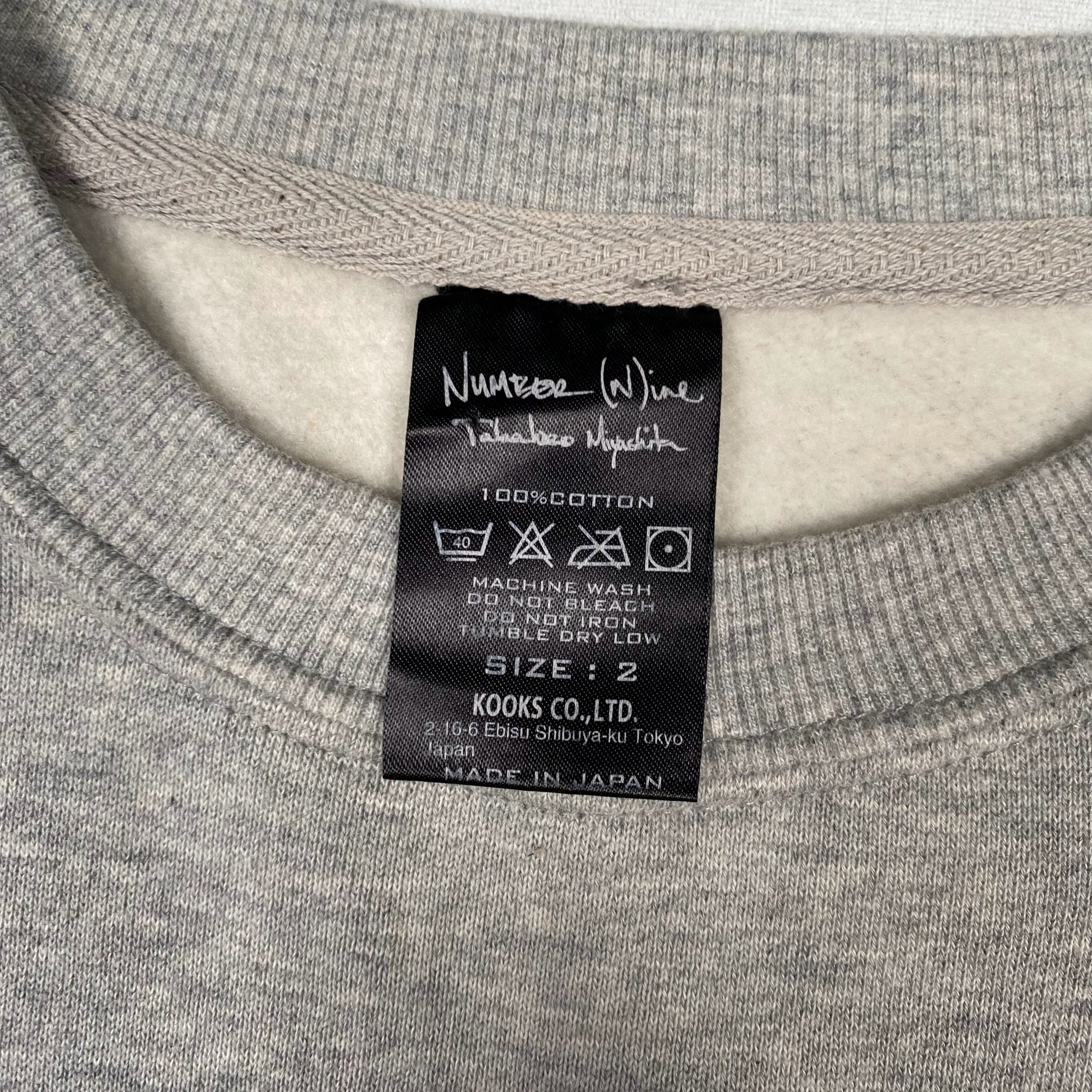Number (N)ine Liam Gallagher Mickey Mouse Crewneck Grey