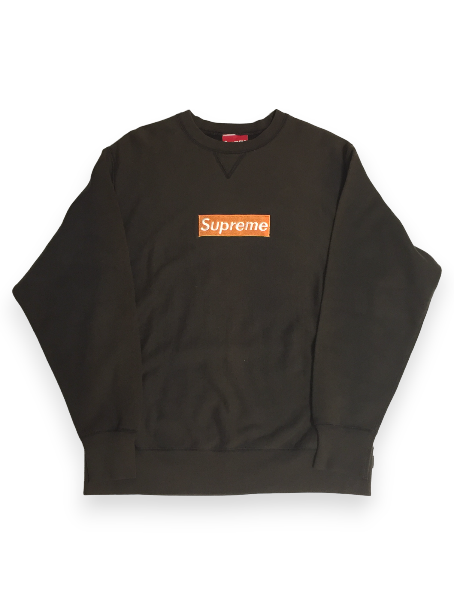 1997 Supreme Orange Brown Box Logo Crewneck