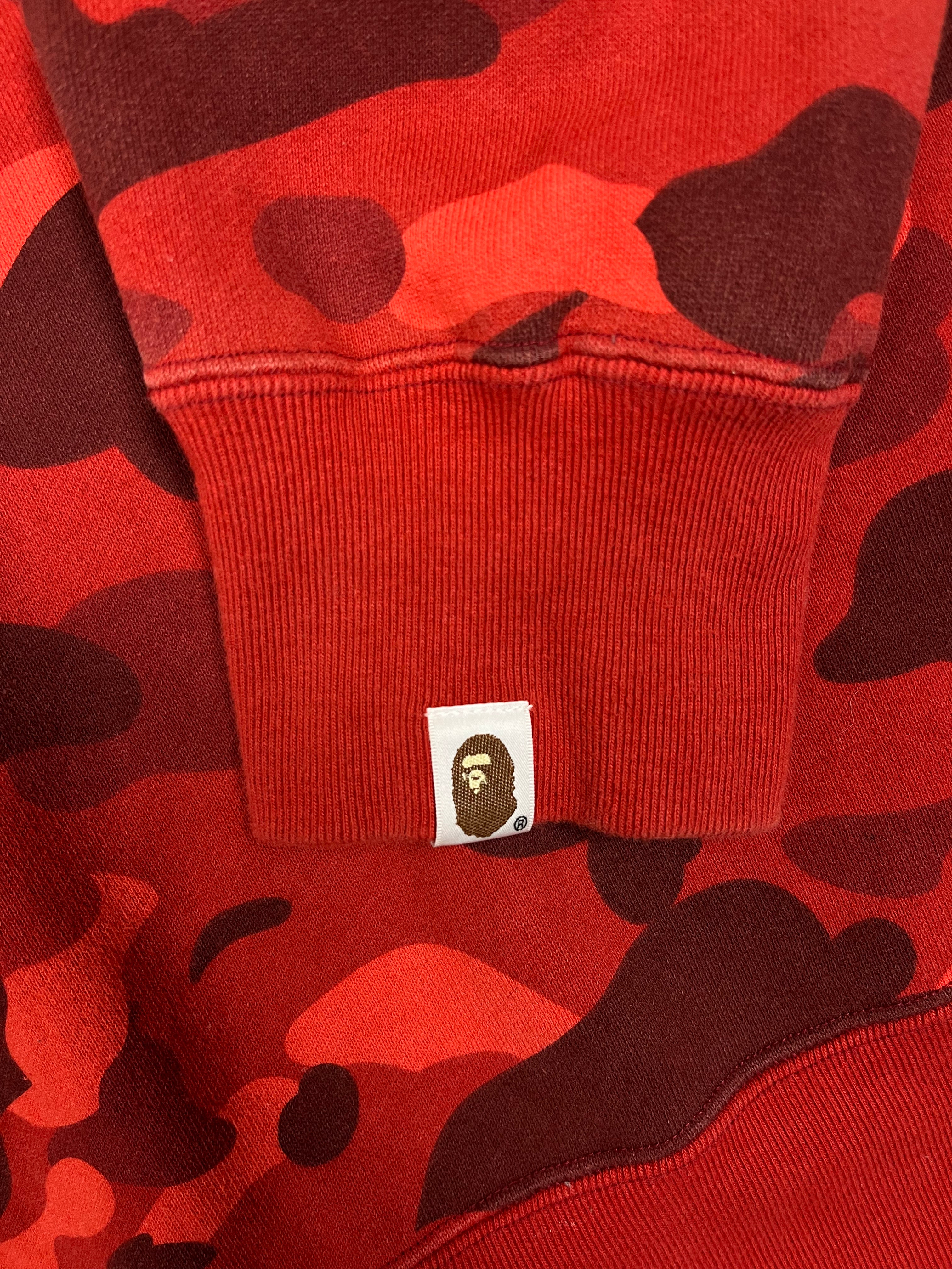 BAPE x Swarovski Red Crazy Camo Crewneck
