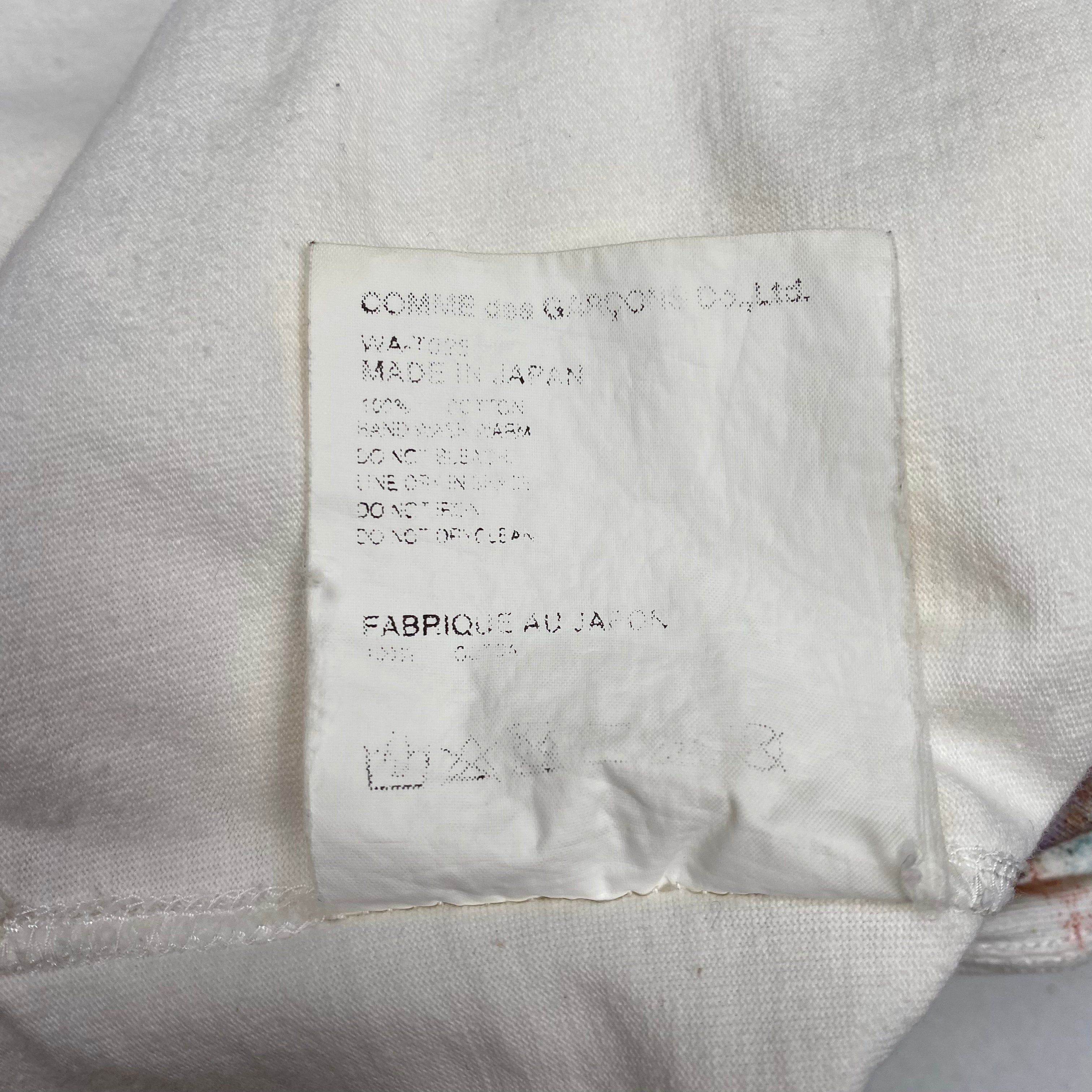 Junya Watanabe White Paint Splatter Tee