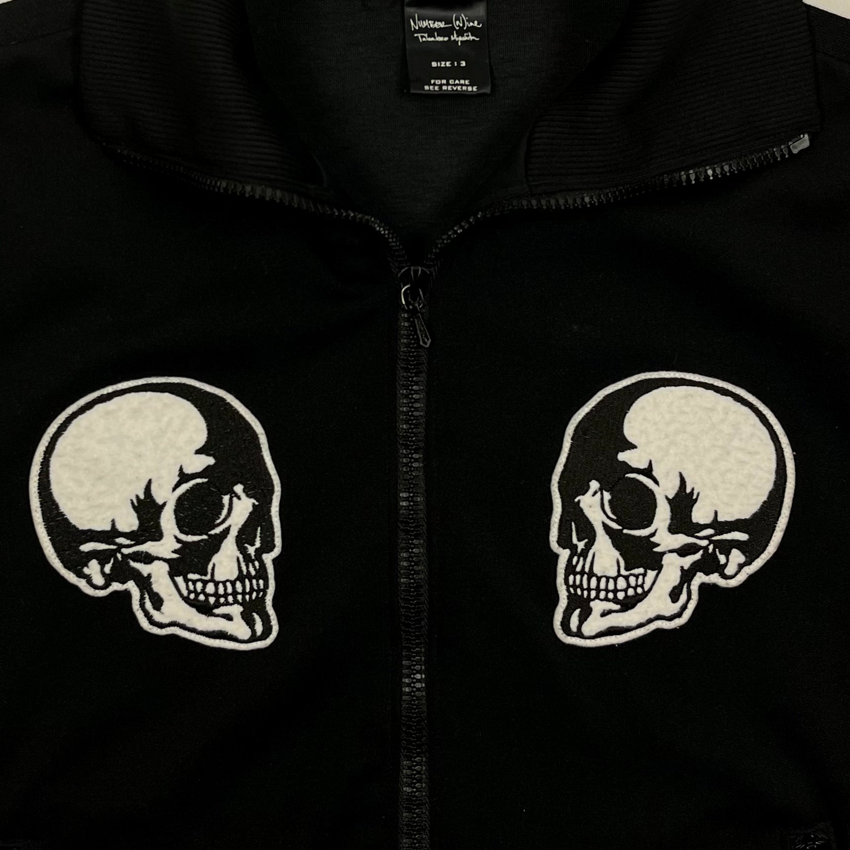NUMBER (N)INE 2004 Black Skull Track Top Jacket