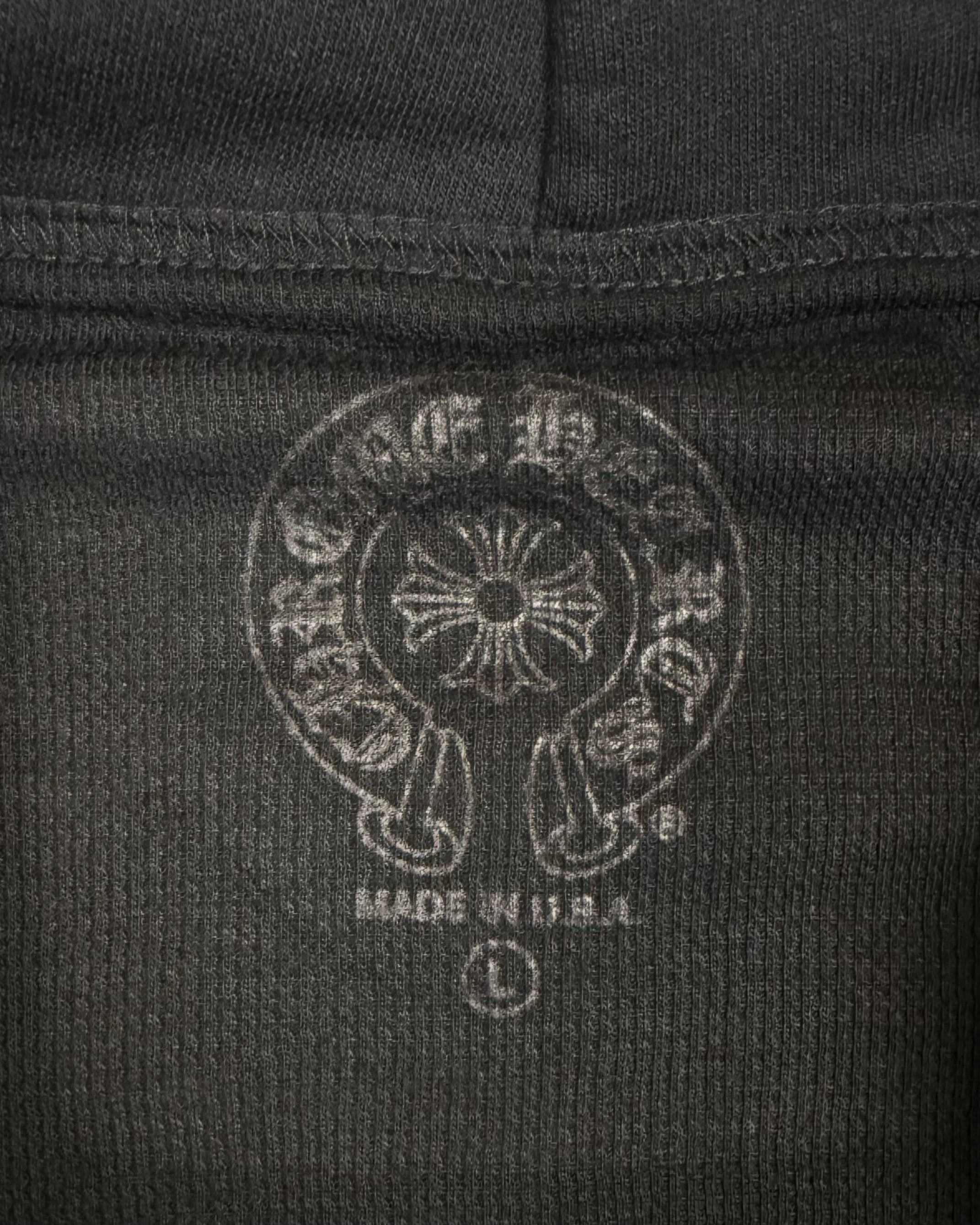 Chrome Hearts Black Blue Thermal Zip Up Hoodie
