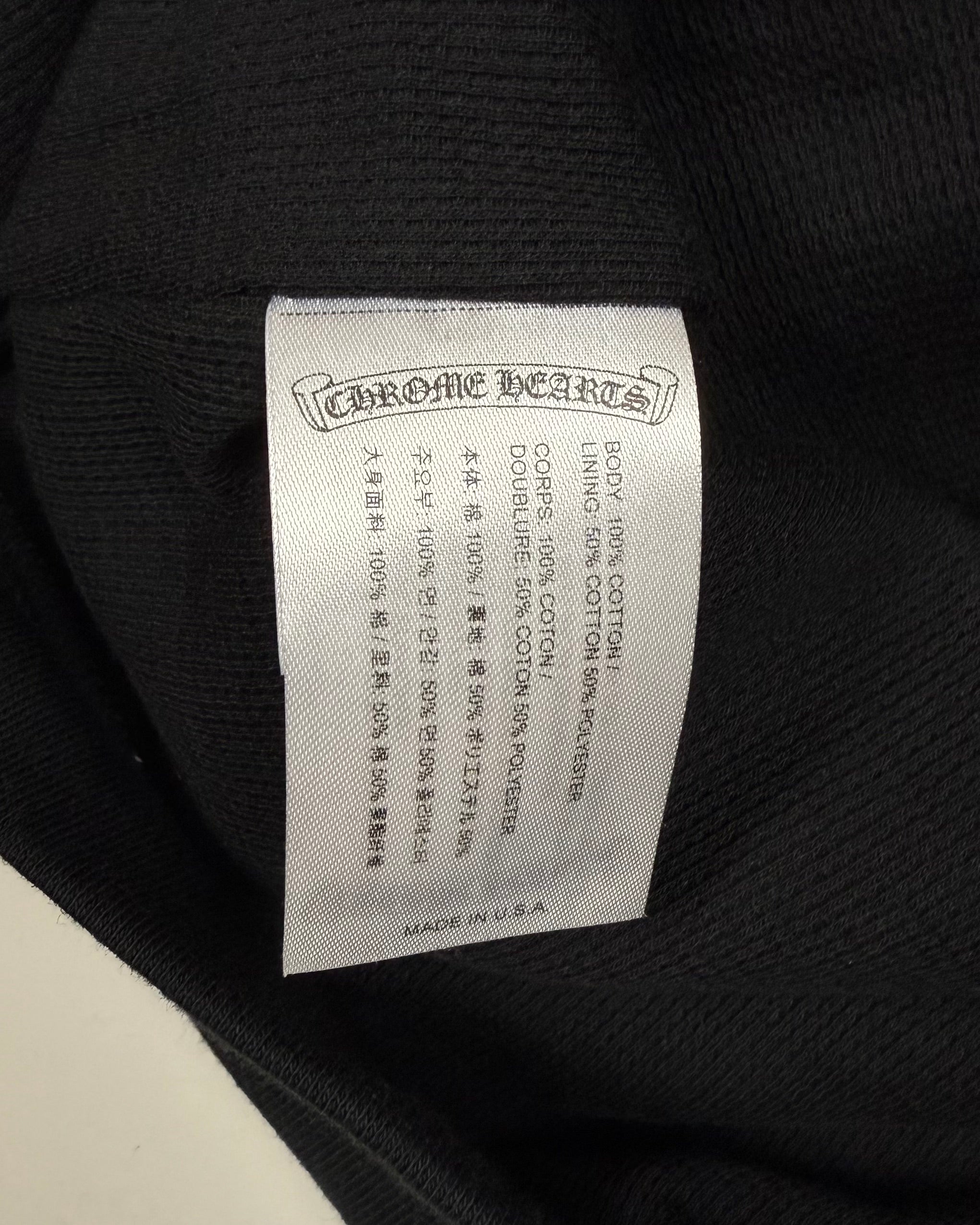 Chrome Hearts Black Blue Thermal Zip Up Hoodie