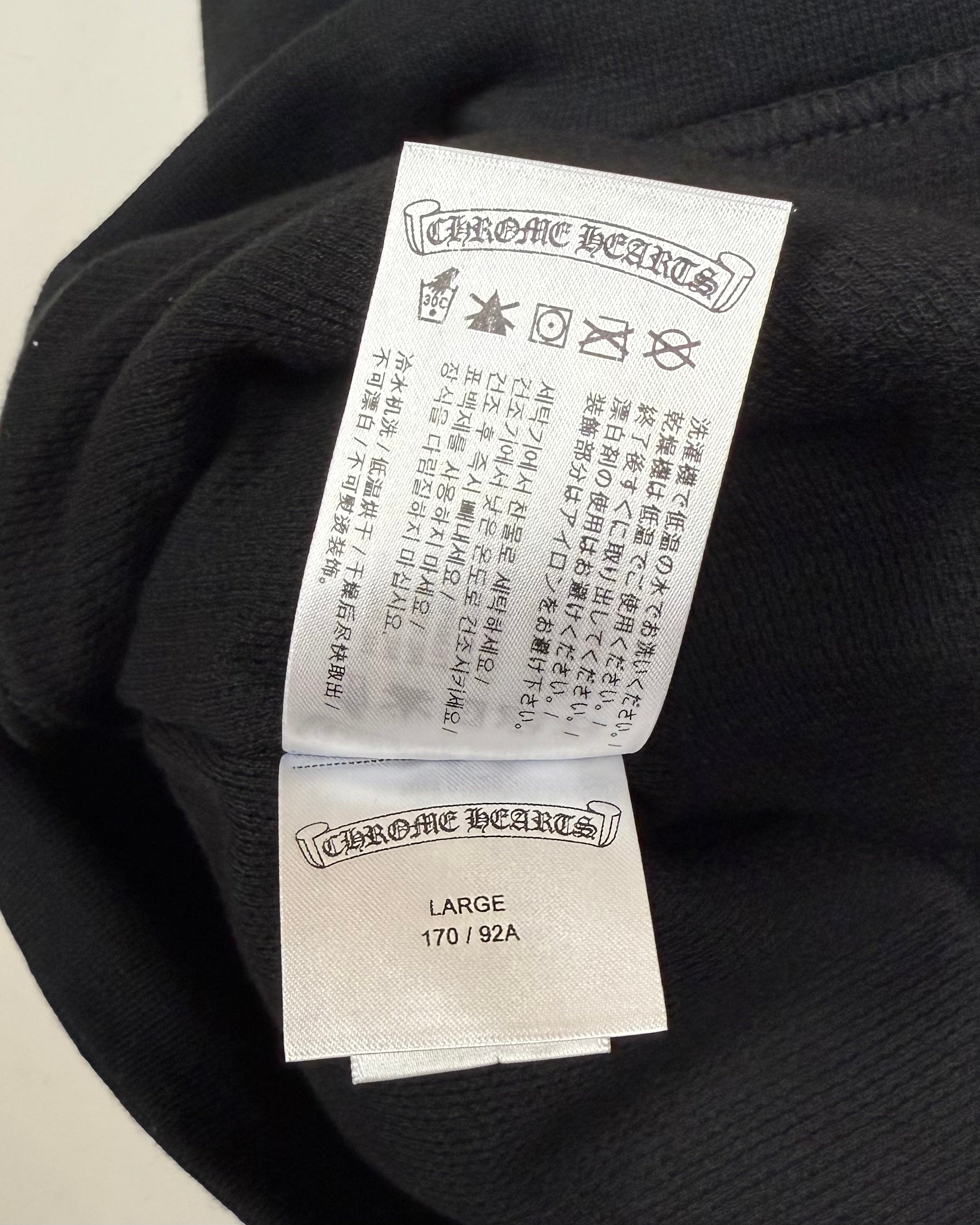 Chrome Hearts Black Blue Thermal Zip Up Hoodie