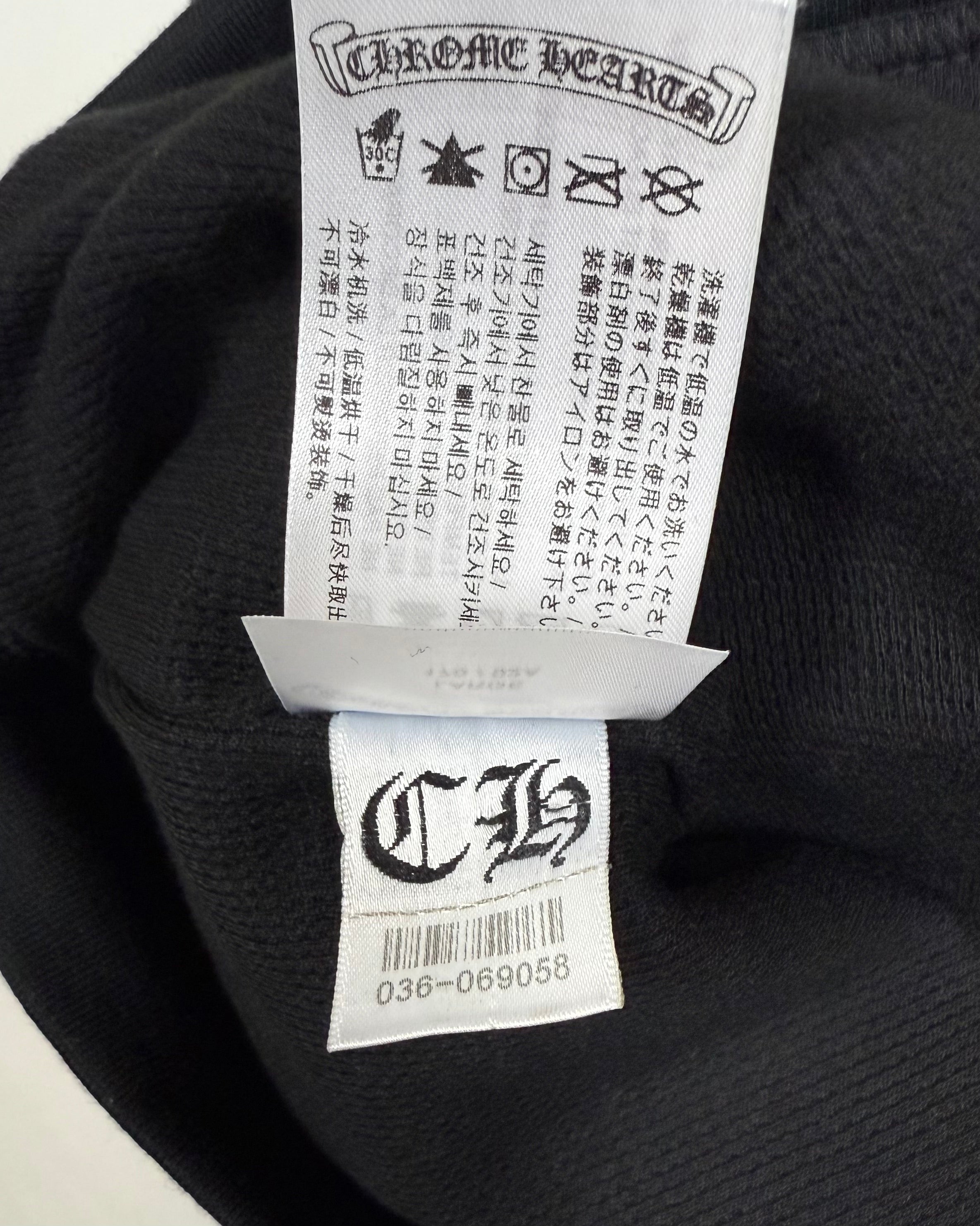 Chrome Hearts Black Blue Thermal Zip Up Hoodie