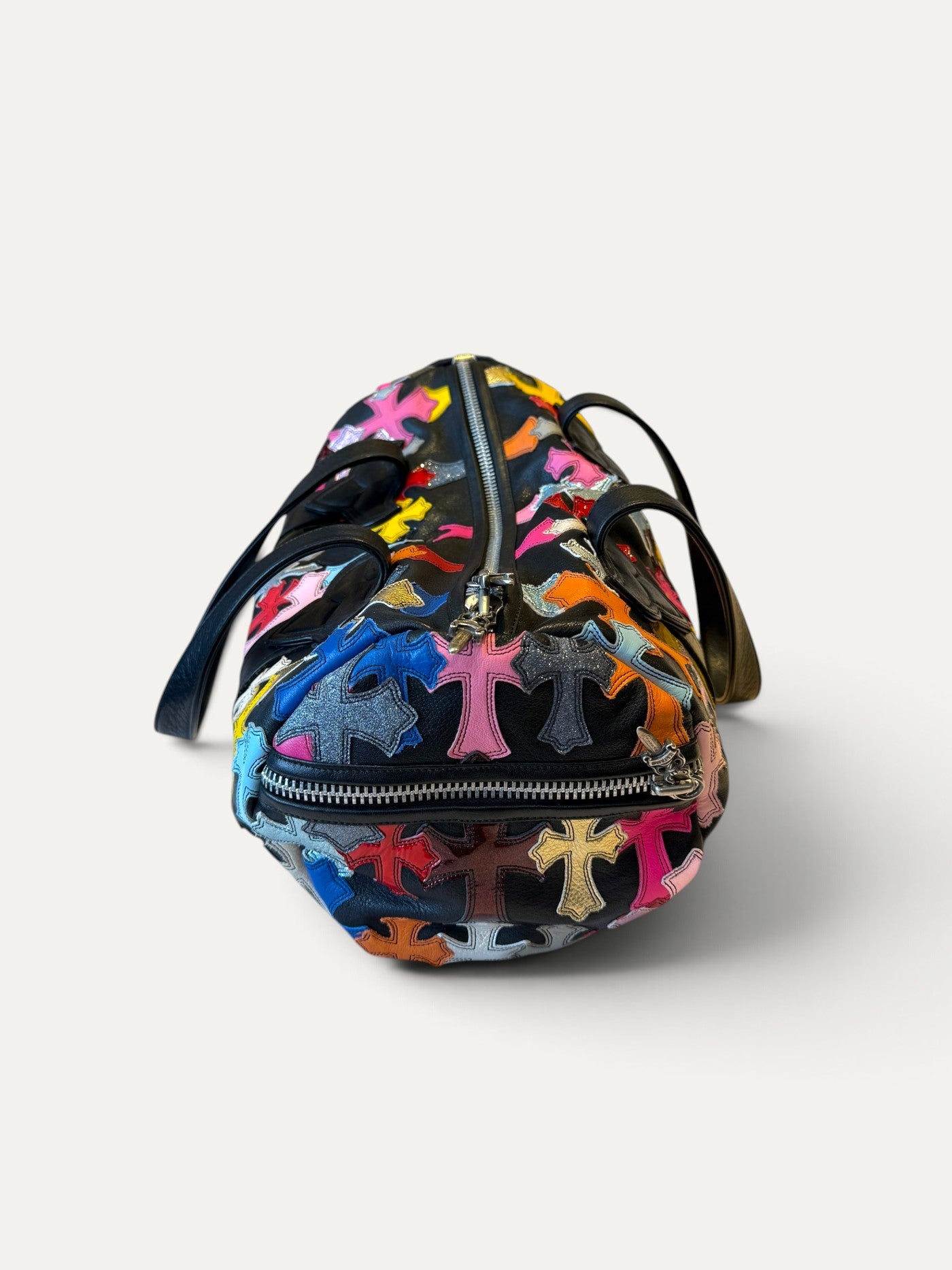 Chrome Hearts Multi Colour Cemetery Cross Patch Leather Duffle