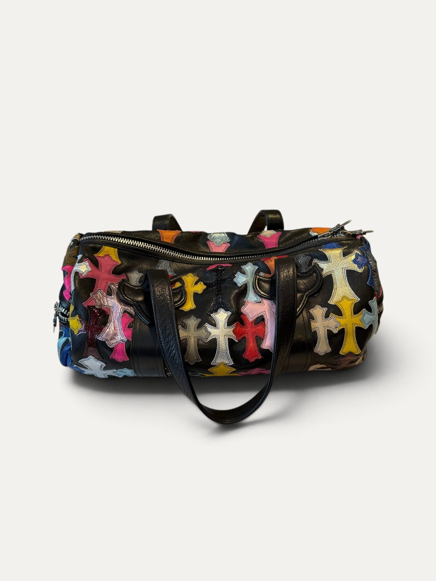 Chrome Hearts Multi Colour Cemetery Cross Patch Leather Duffle