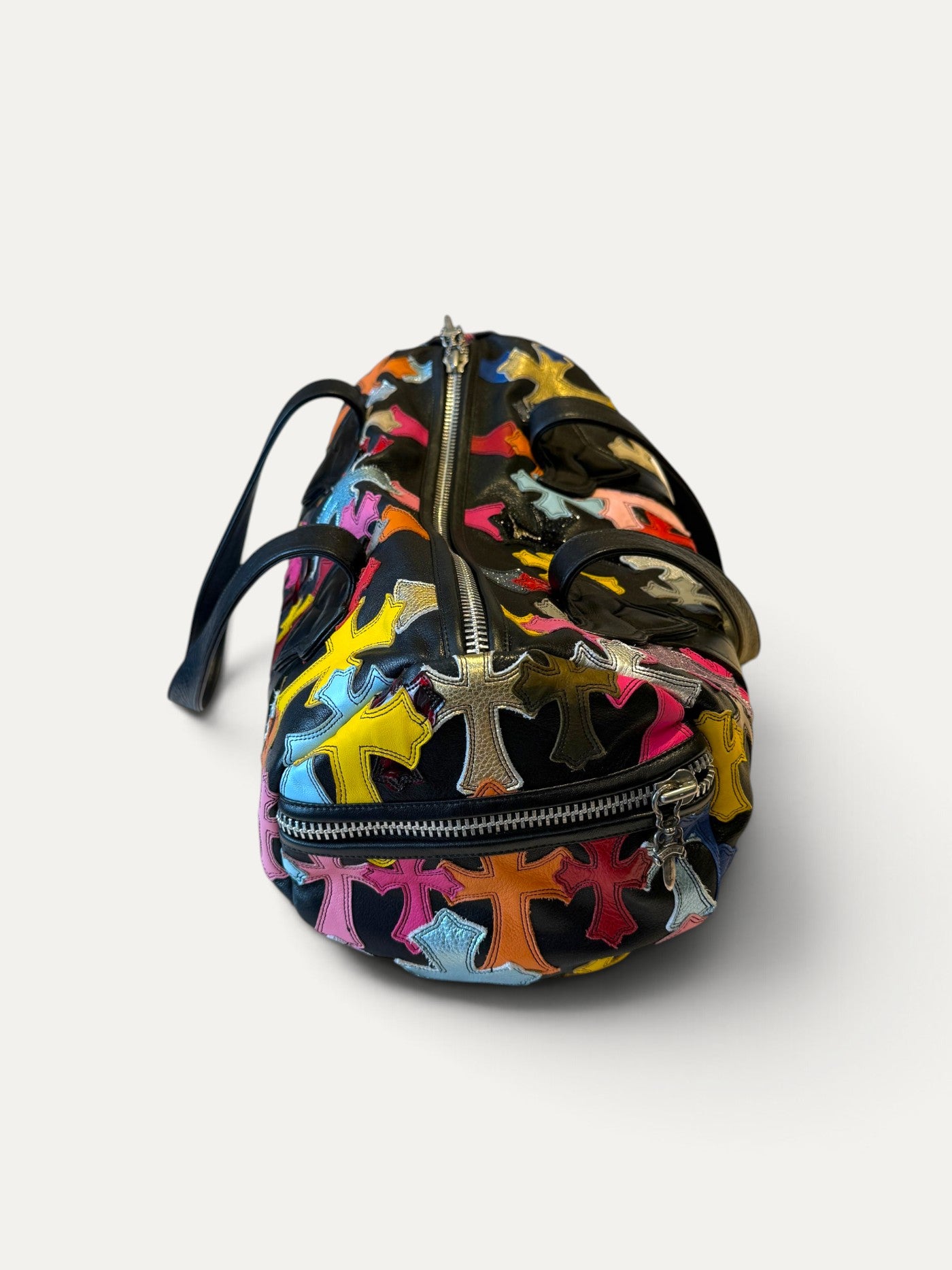 Chrome Hearts Multi Colour Cemetery Cross Patch Leather Duffle