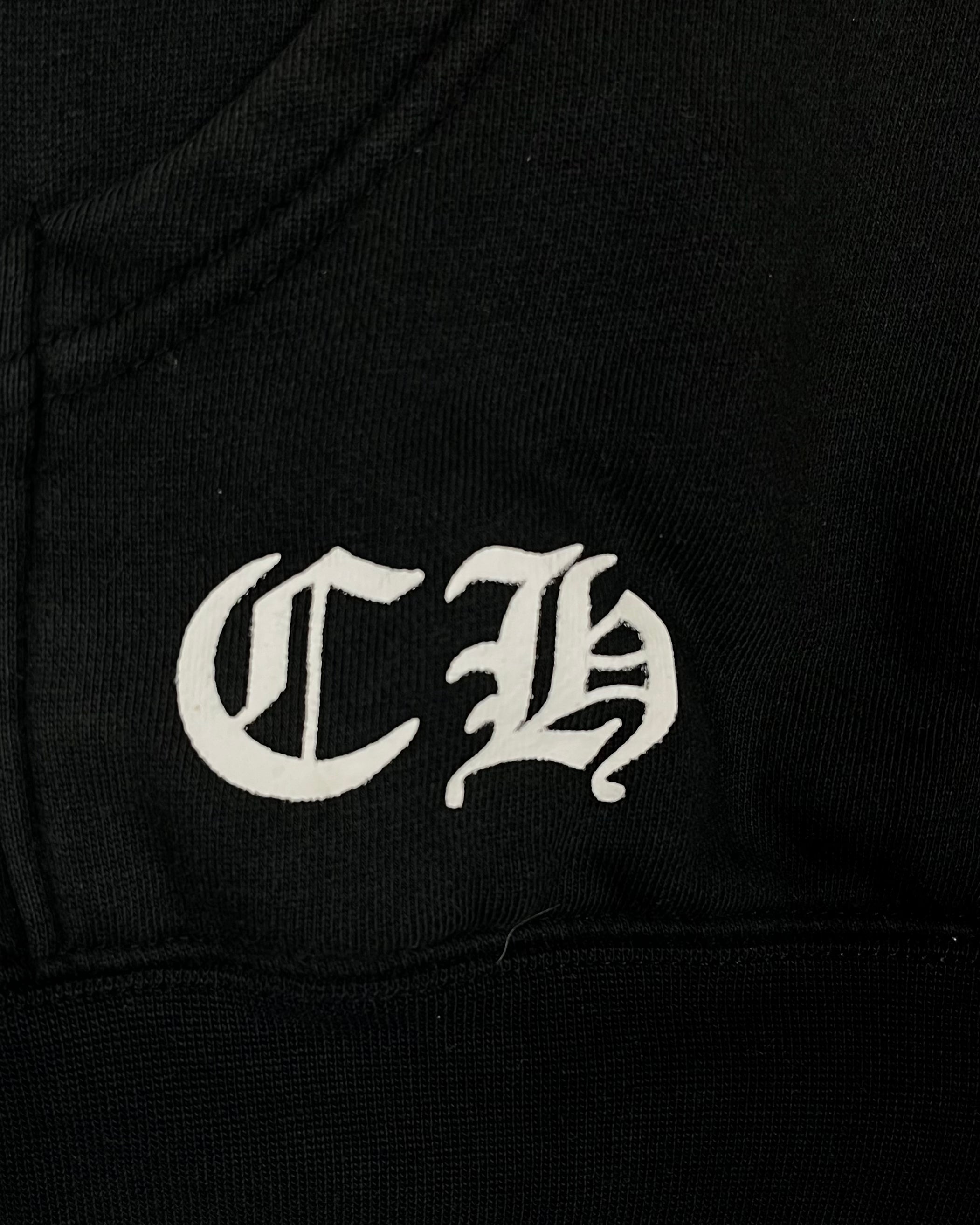 Chrome Hearts Black Horseshoe Zip Up Logo Hoodie