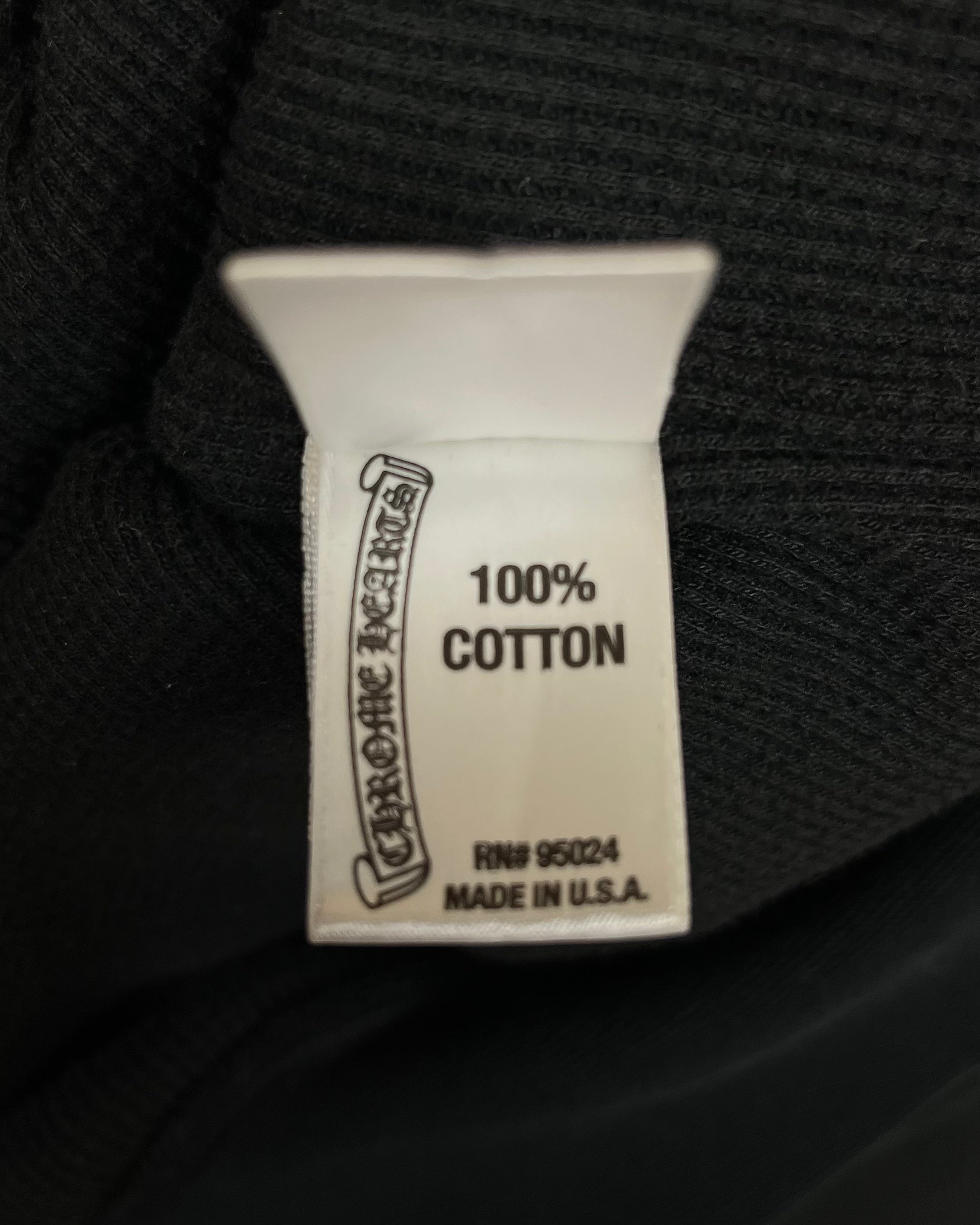 Chrome Hearts Black Horseshoe Zip Up Logo Hoodie