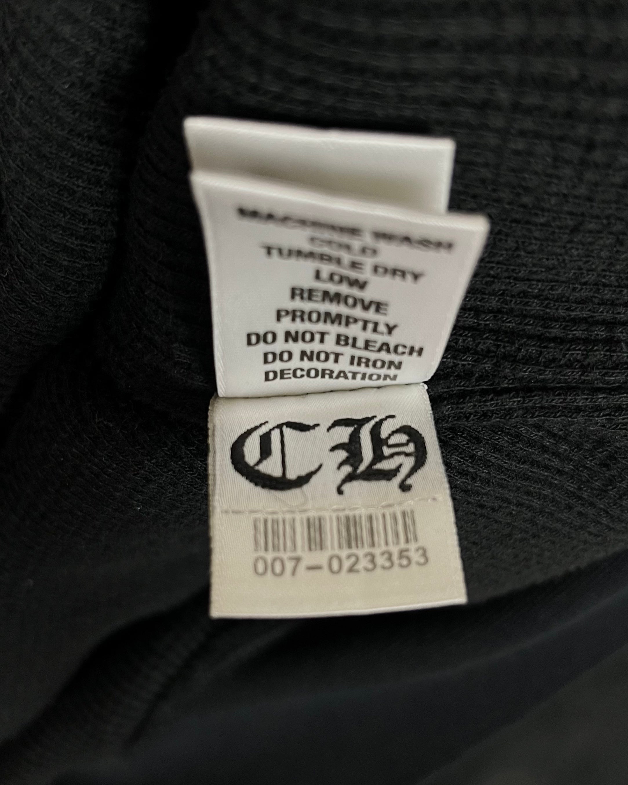 Chrome Hearts Black Horseshoe Zip Up Logo Hoodie
