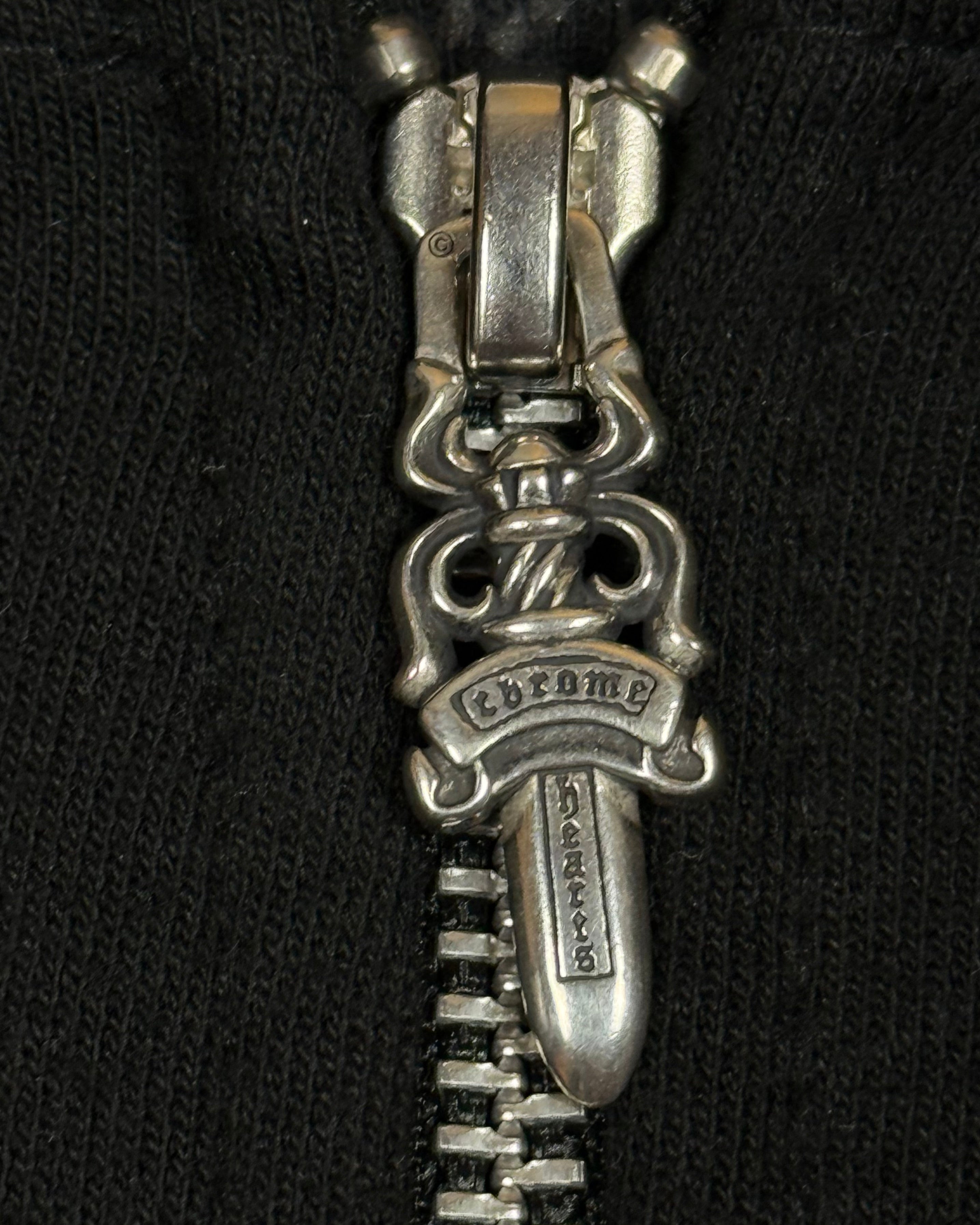 Chrome Hearts Black Thermal Horseshoe Zip Up Hoodie