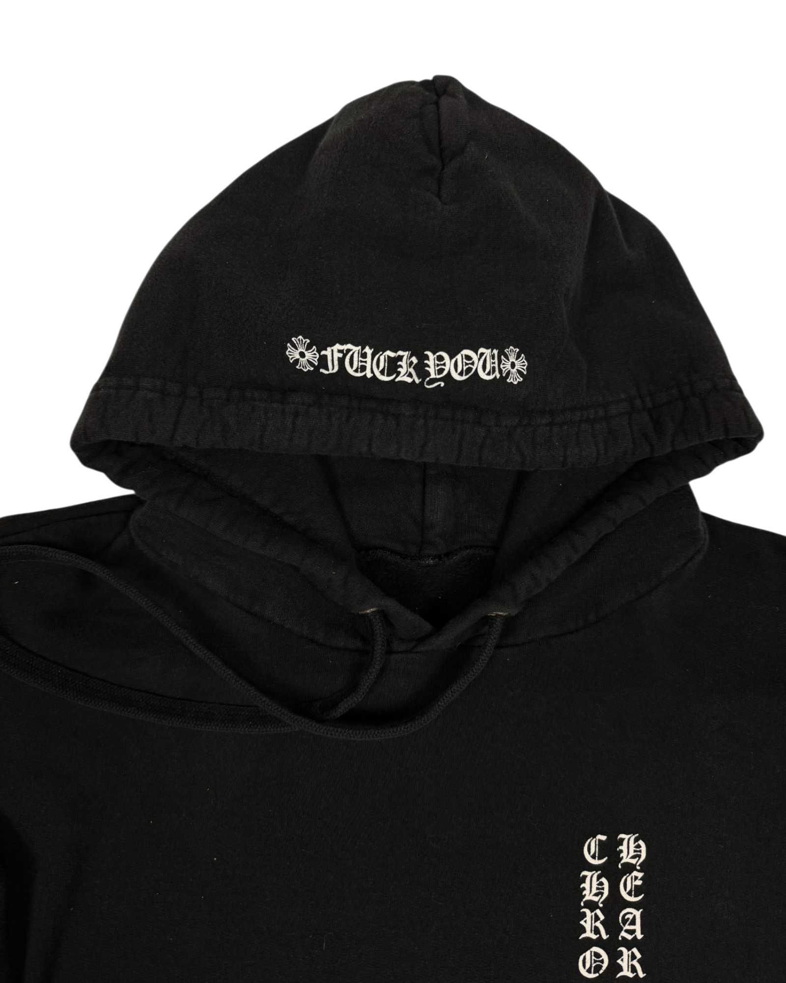 Chrome Hearts Black Vintage Fuck You Logo Hoodie