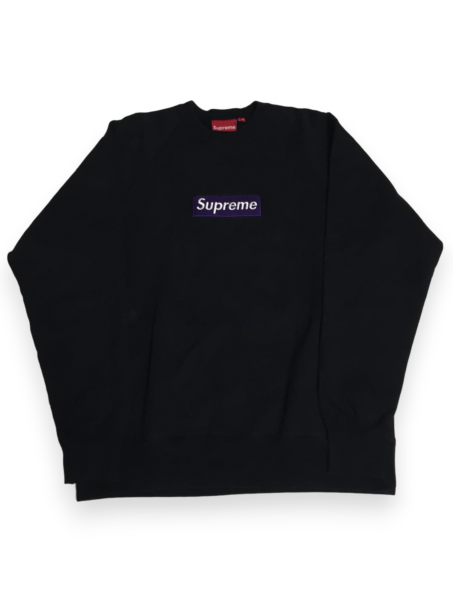 2006 Supreme Purple Black Box Logo Crewneck