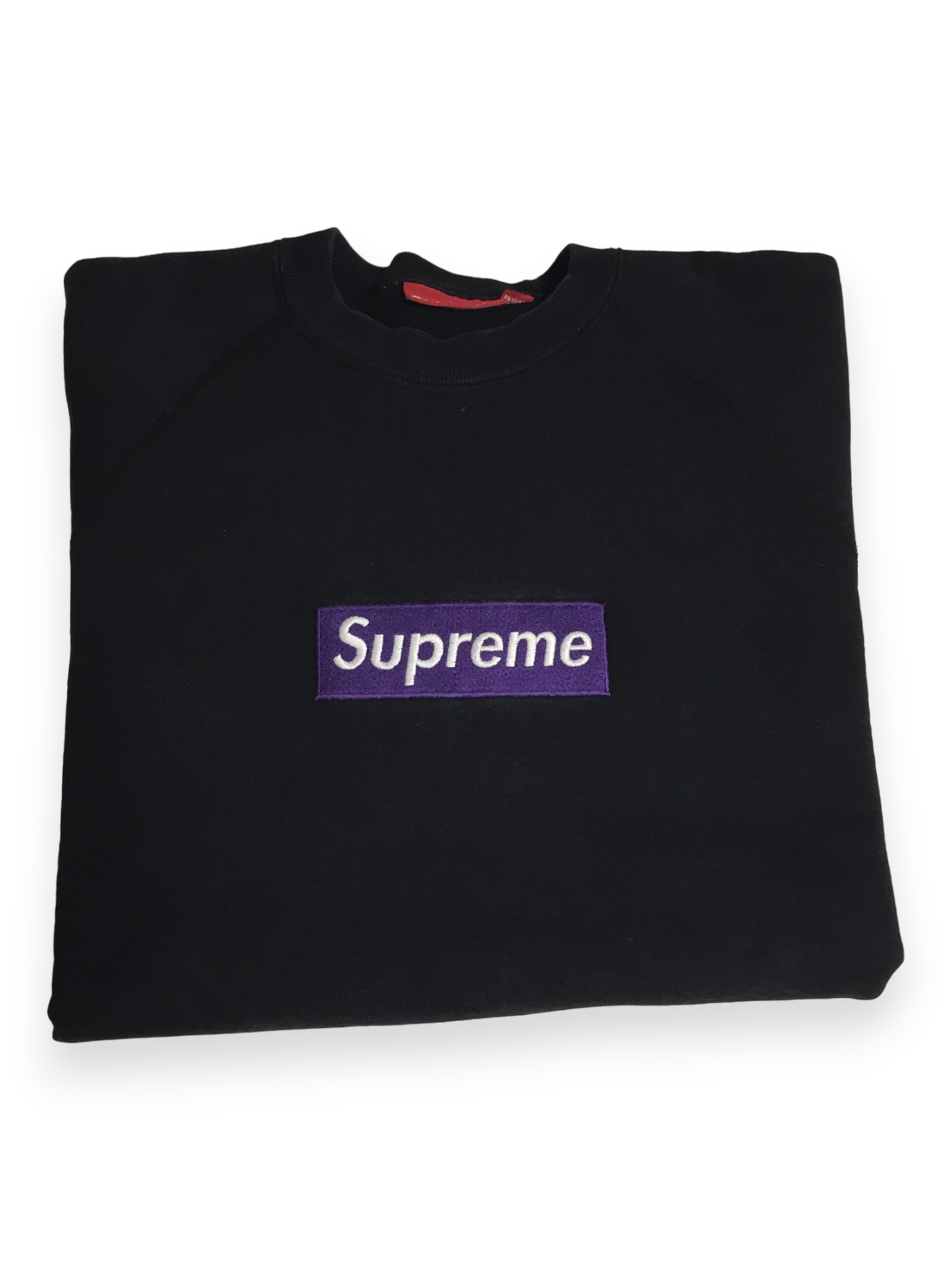 2006 Supreme Purple Black Box Logo Crewneck