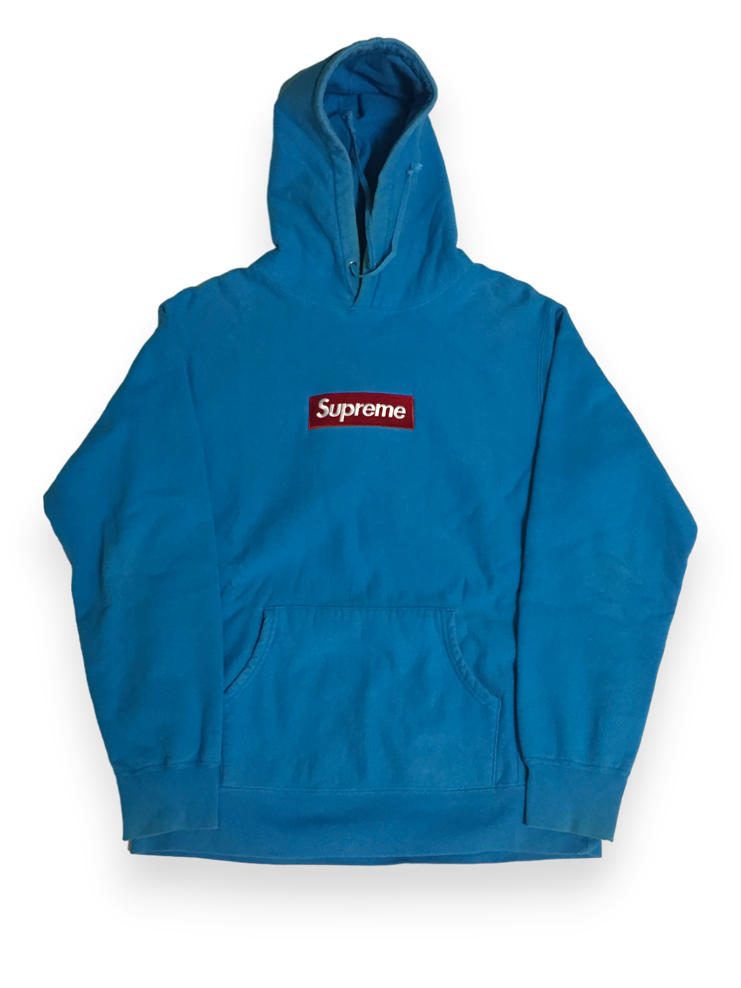 2009 Supreme Teal Blue Box Logo Hoodie