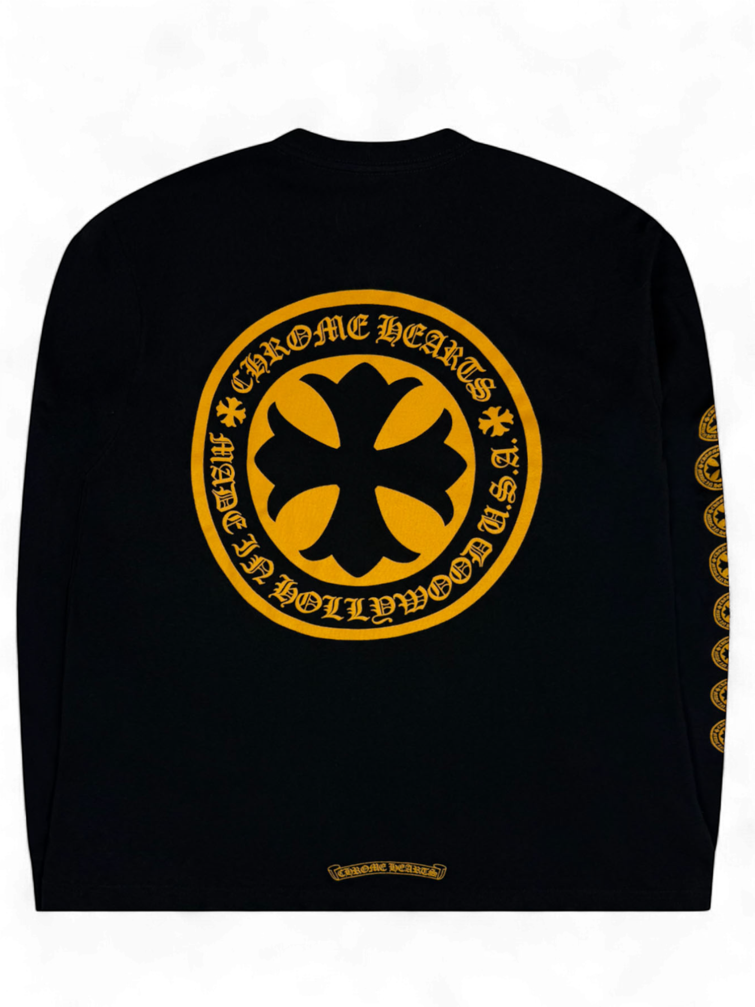 Chrome Hearts Black Yellow Plus Logo Longsleeve