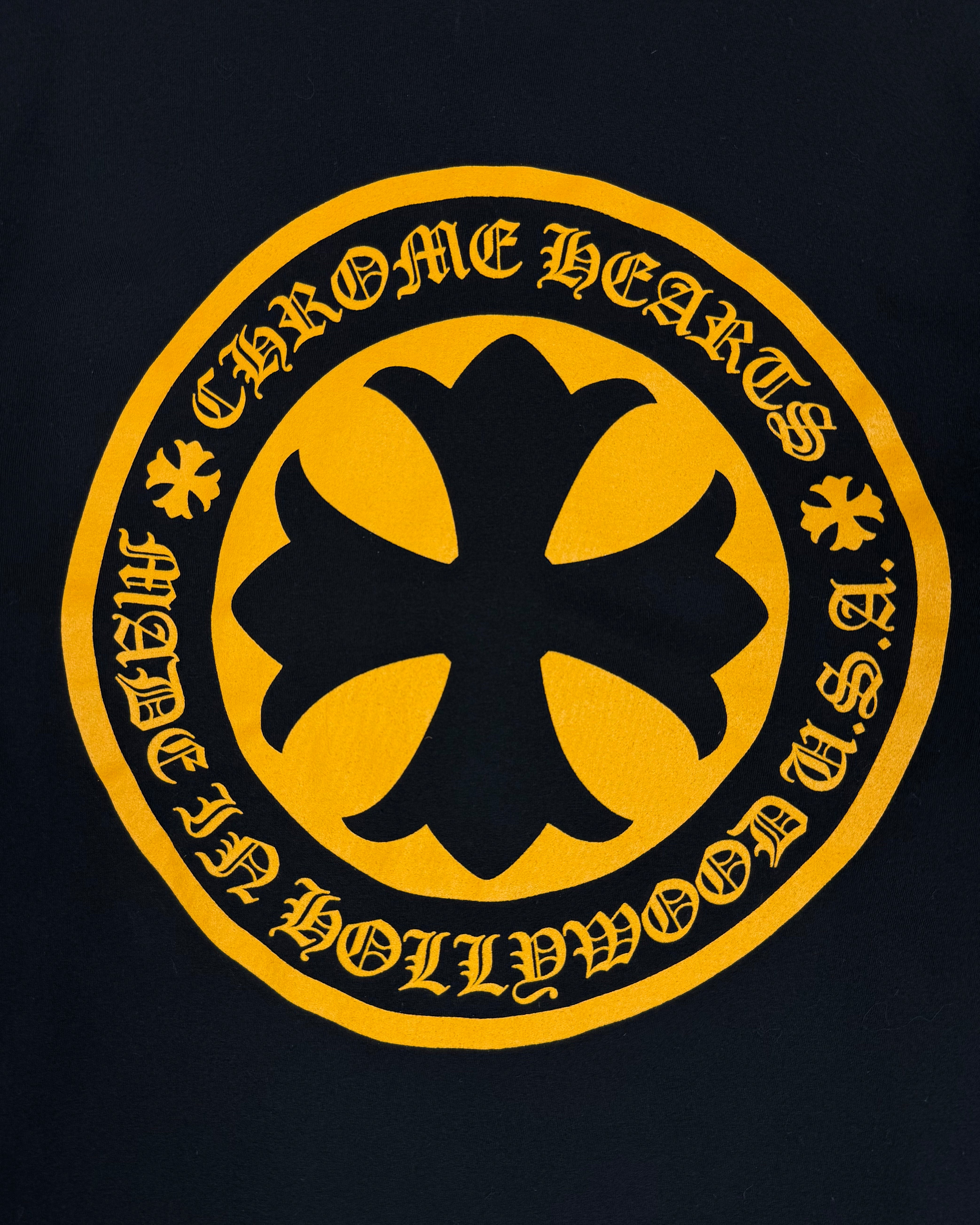 Chrome Hearts Black Yellow Plus Logo Longsleeve