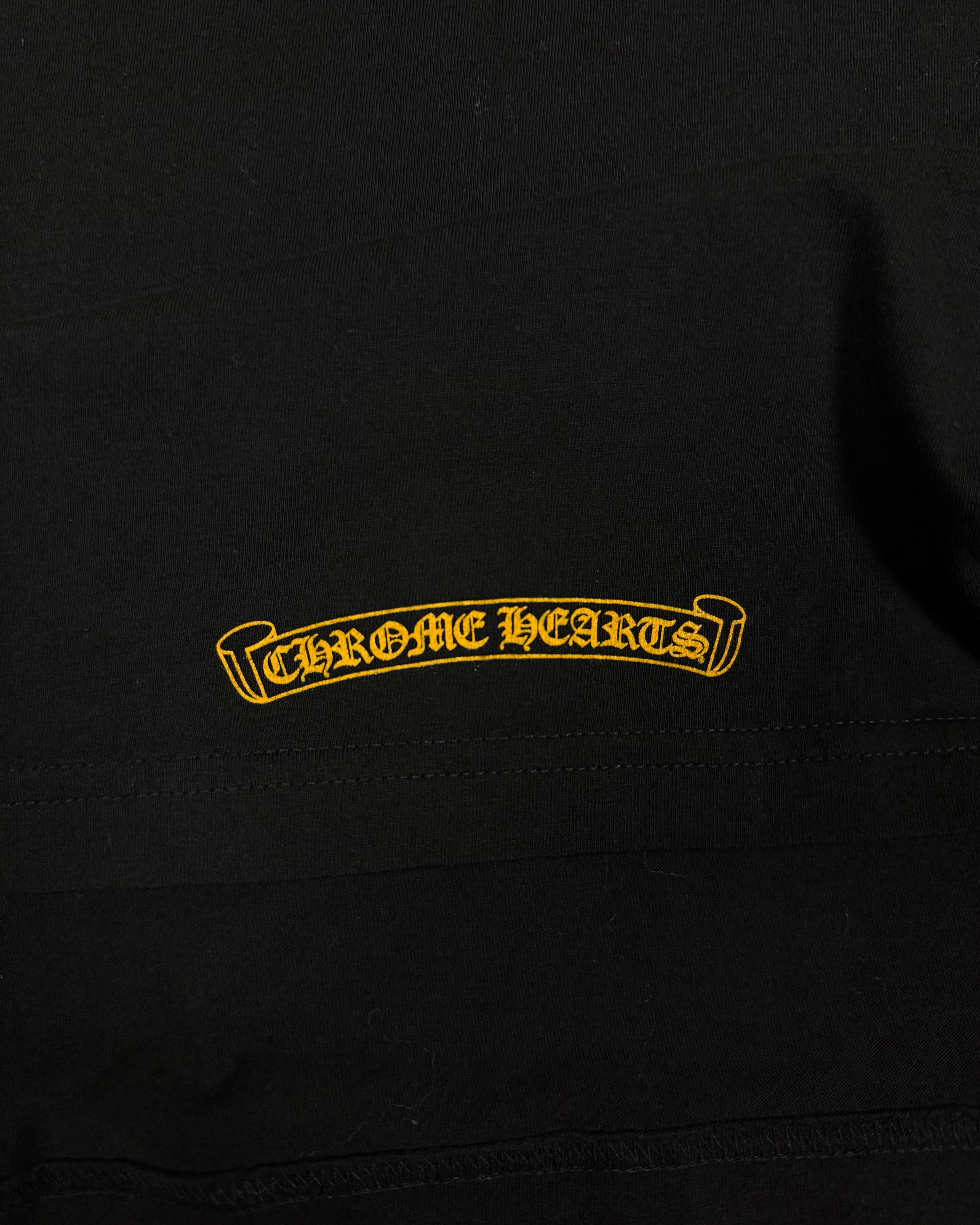 Chrome Hearts Black Yellow Plus Logo Longsleeve