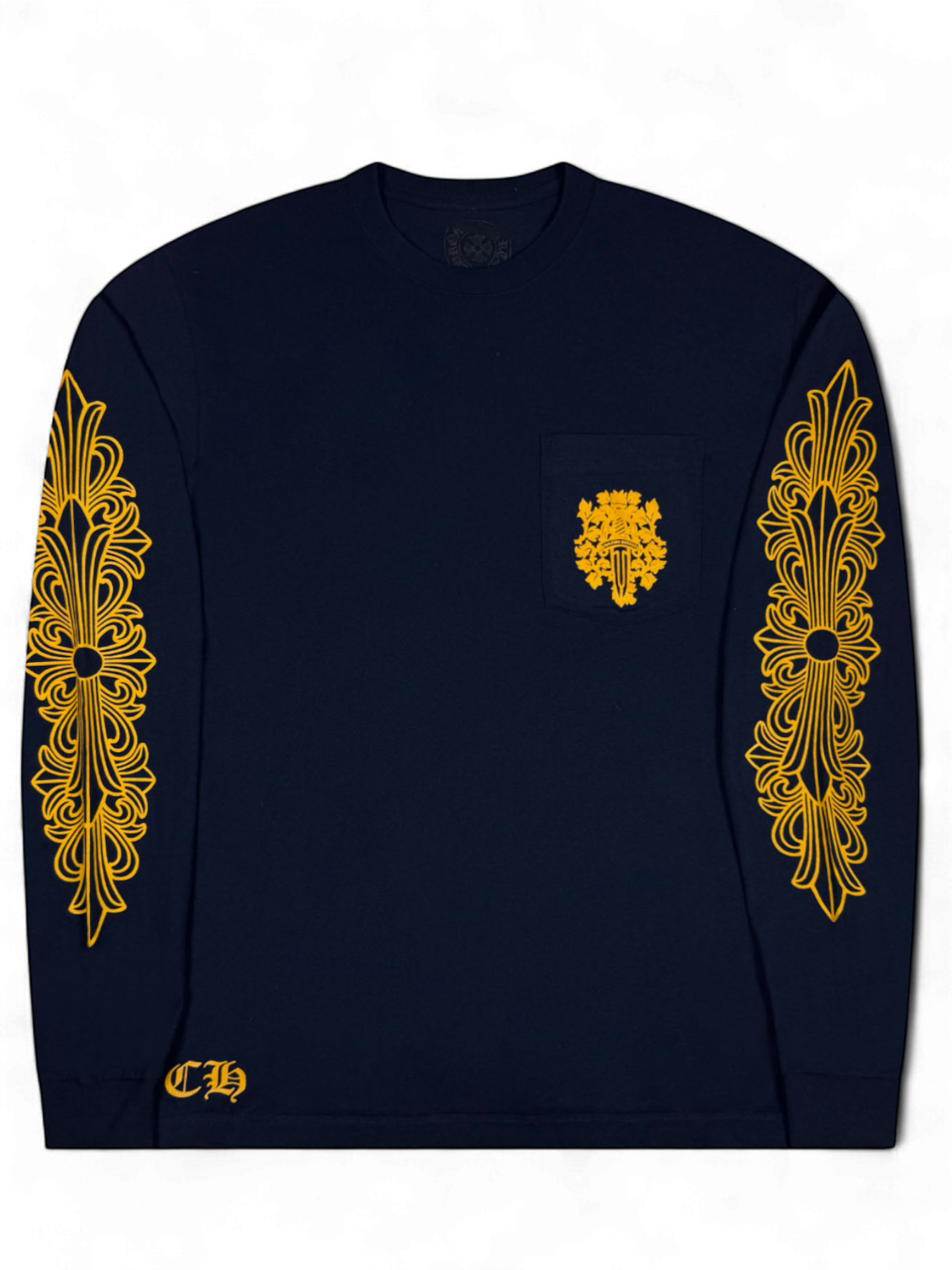 Chrome Heart Navy Yellow Dagger Longsleeve