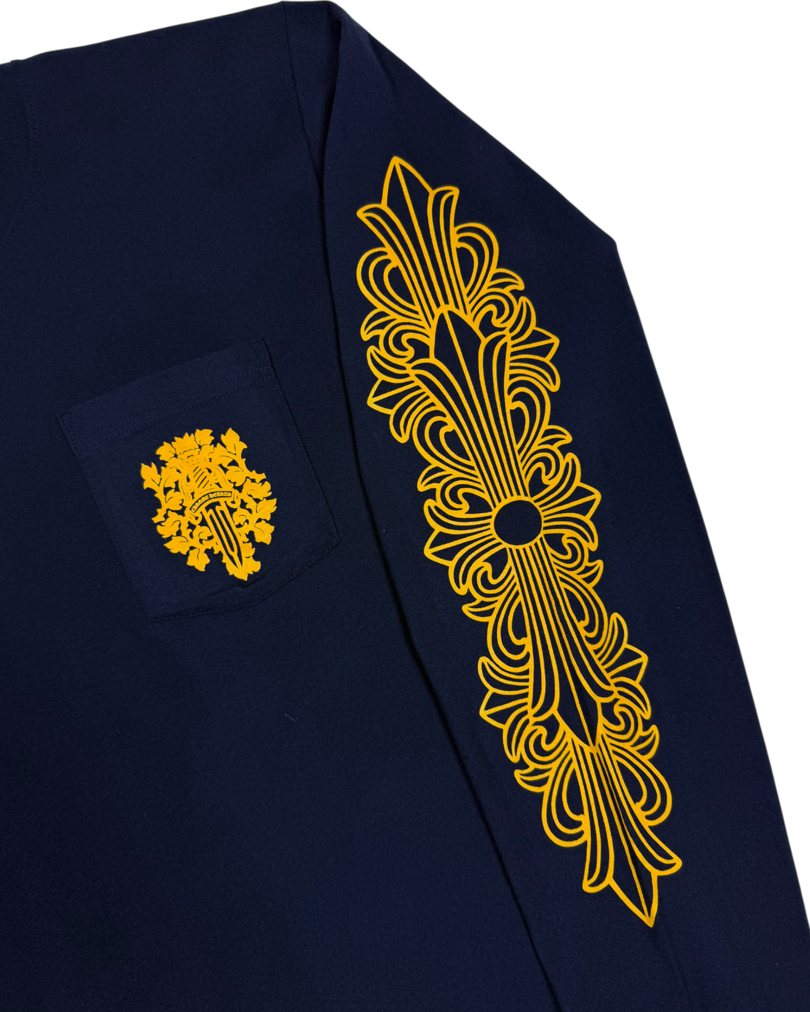 Chrome Heart Navy Yellow Dagger Longsleeve