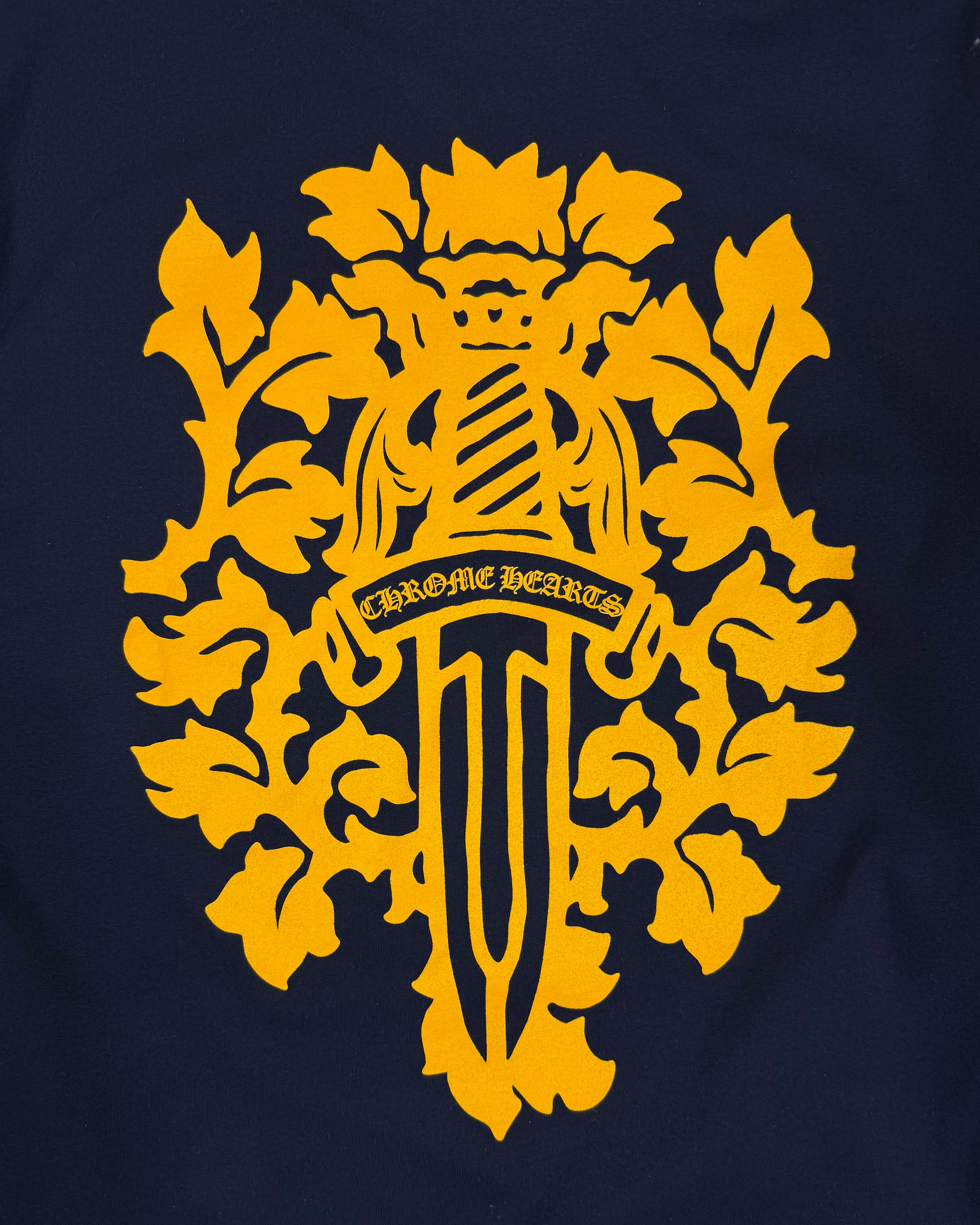 Chrome Heart Navy Yellow Dagger Longsleeve