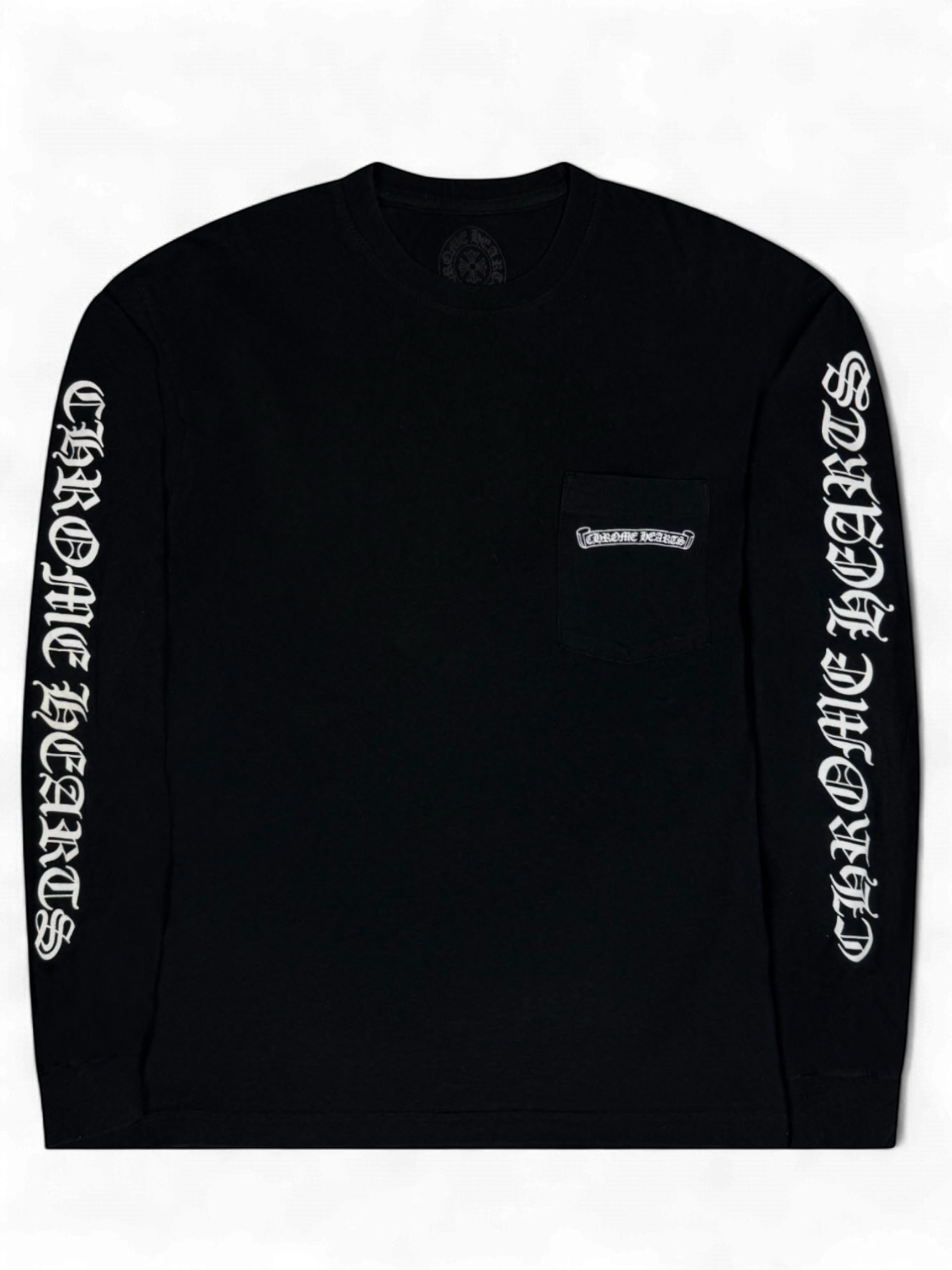 Chrome Hearts Black Scroll Logo Longsleeve