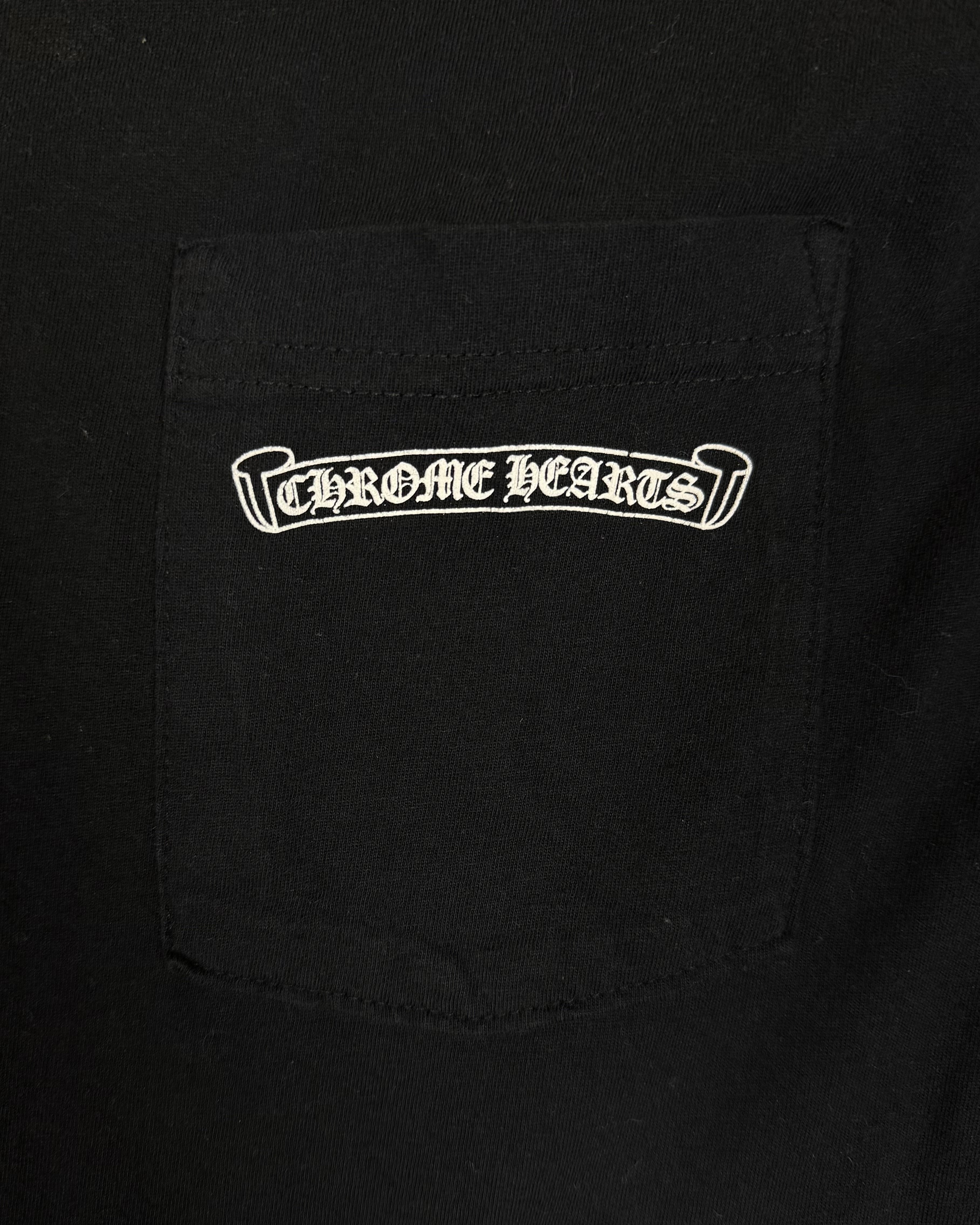 Chrome Hearts Black Scroll Logo Longsleeve