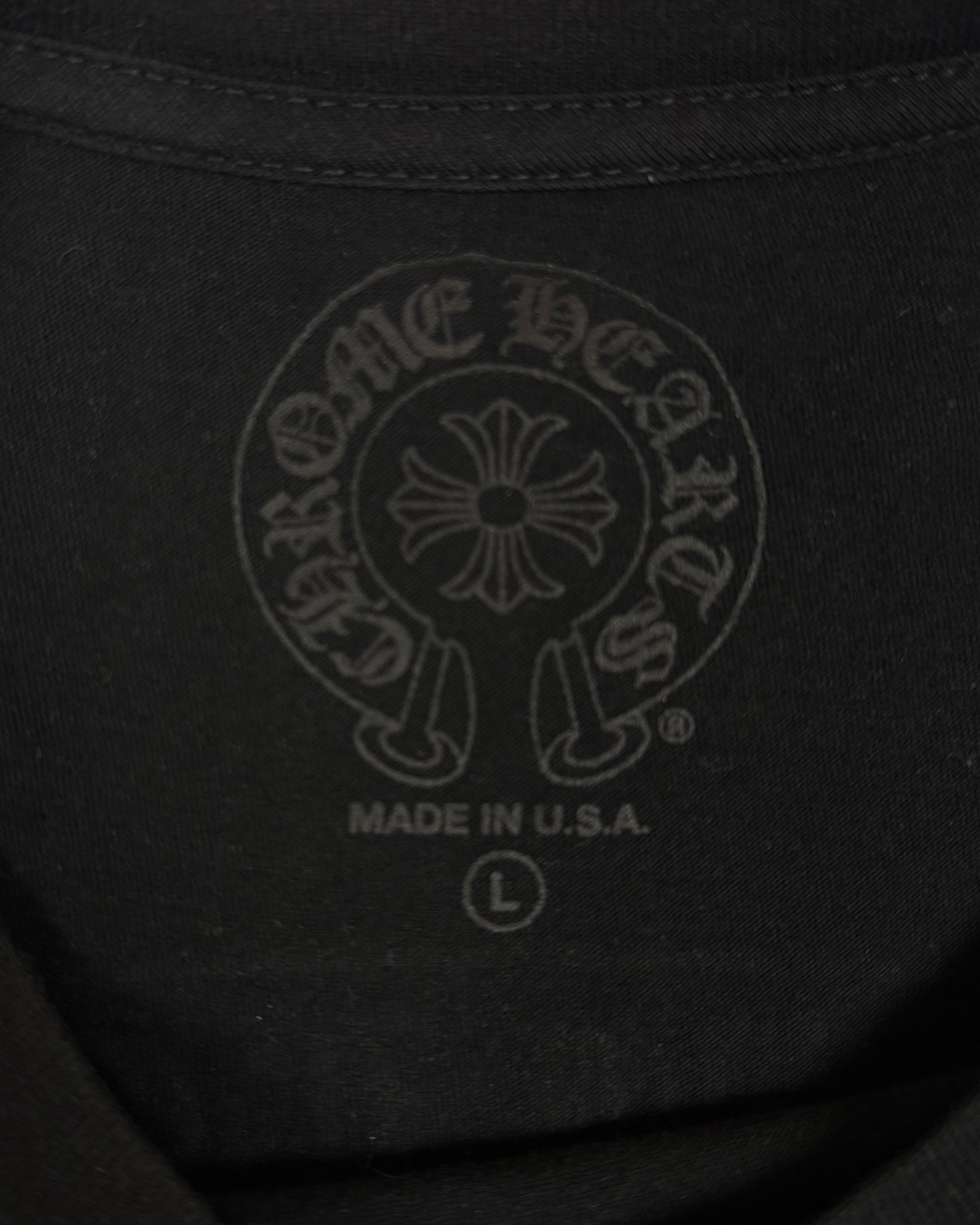 Chrome Hearts Black Scroll Logo Longsleeve