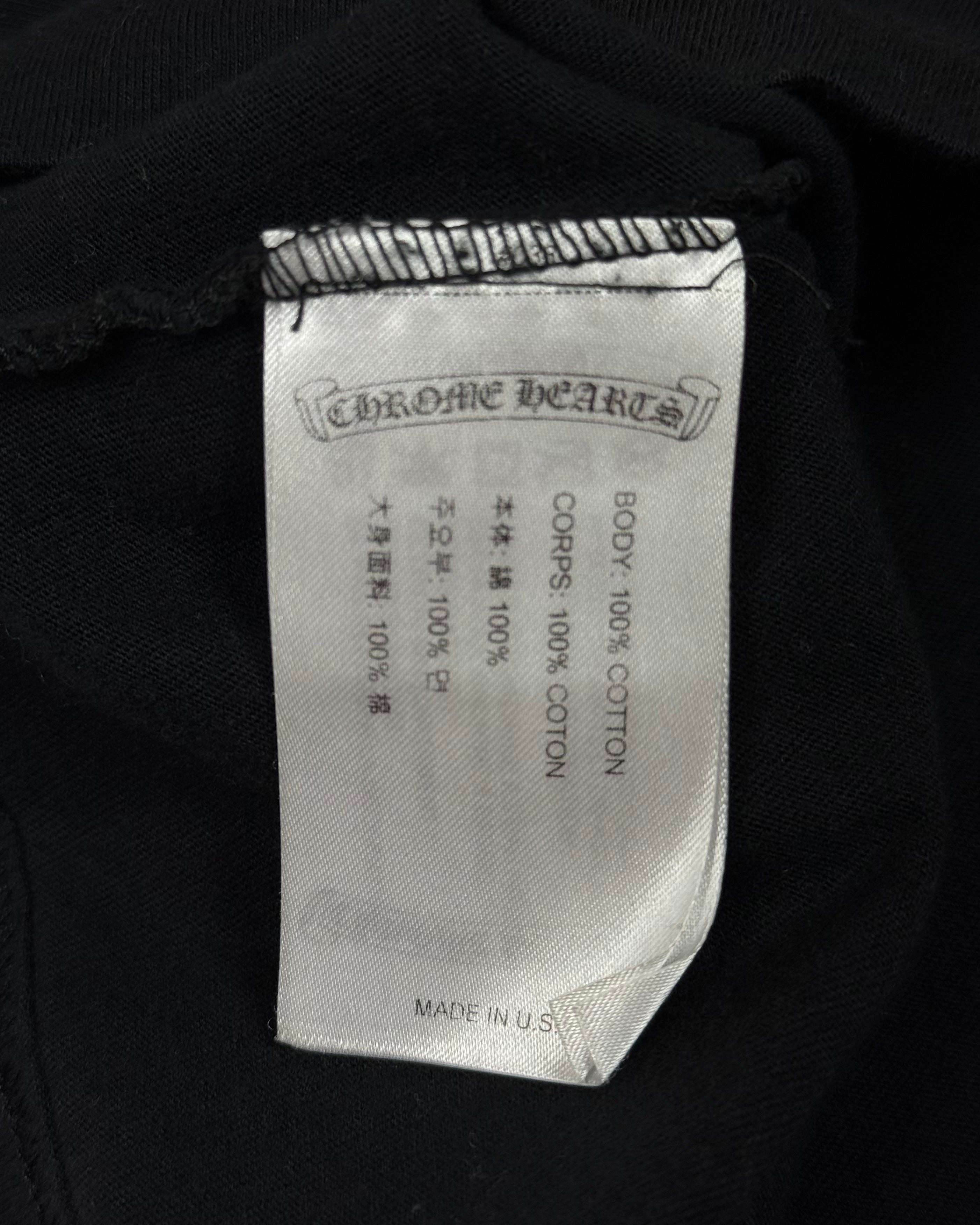 Chrome Hearts Black Scroll Logo Longsleeve