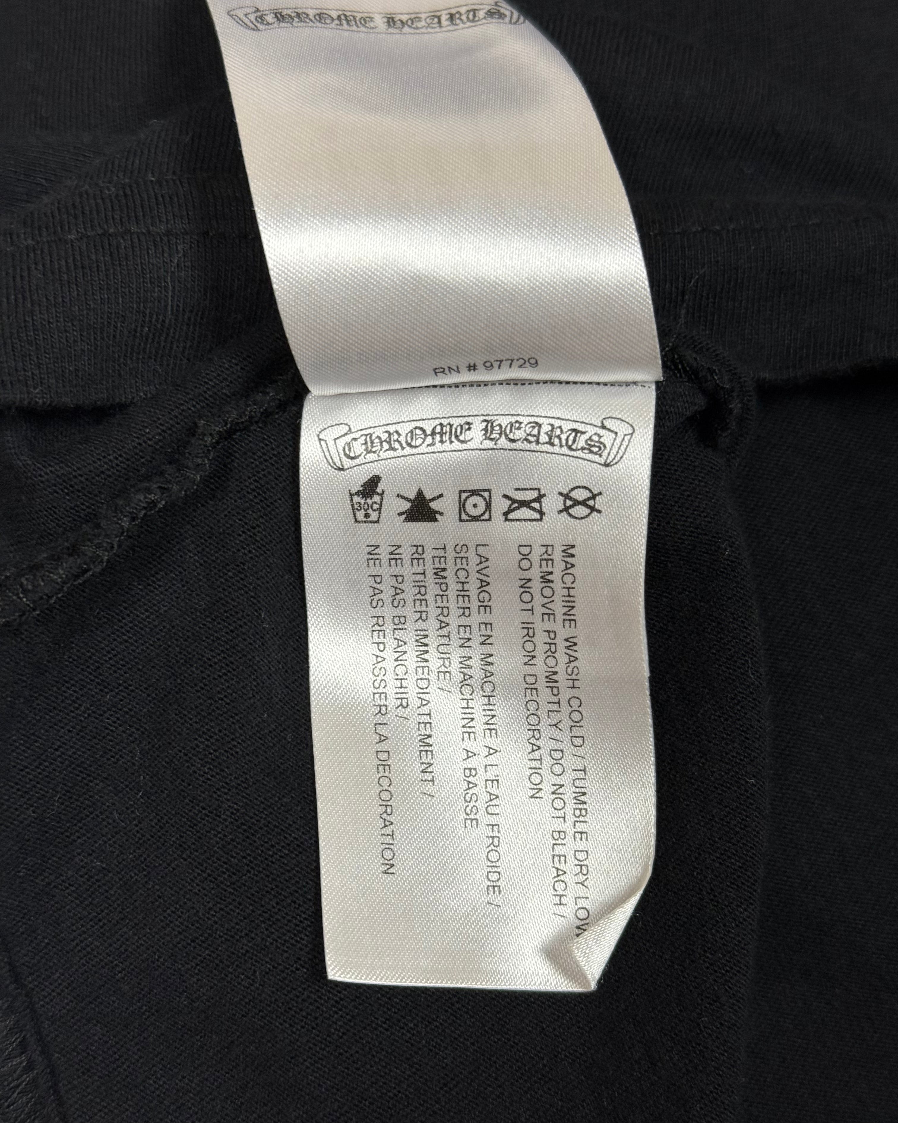 Chrome Hearts Black Scroll Logo Longsleeve