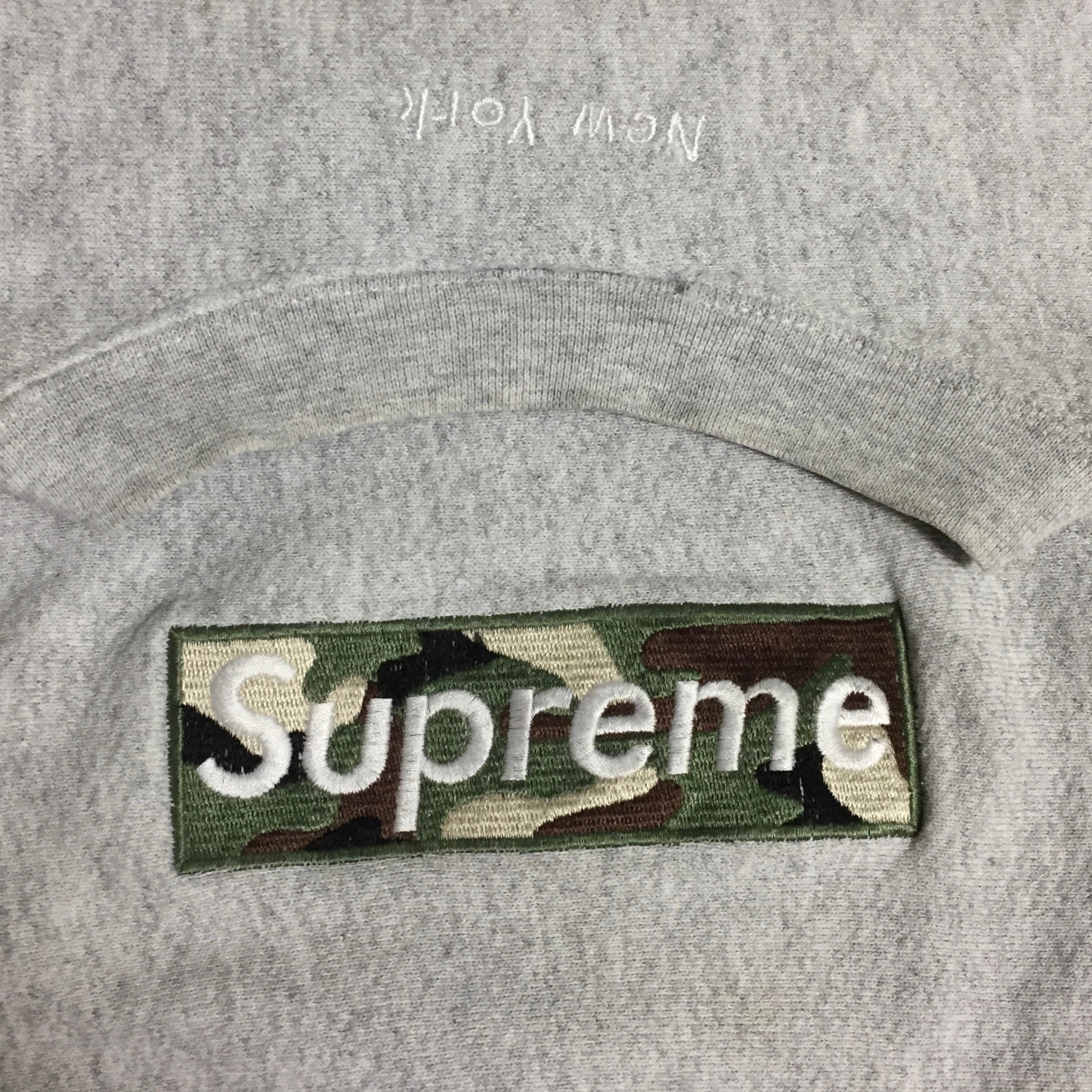 1995 Supreme 1st Anniversary Camo Box Logo Crewneck