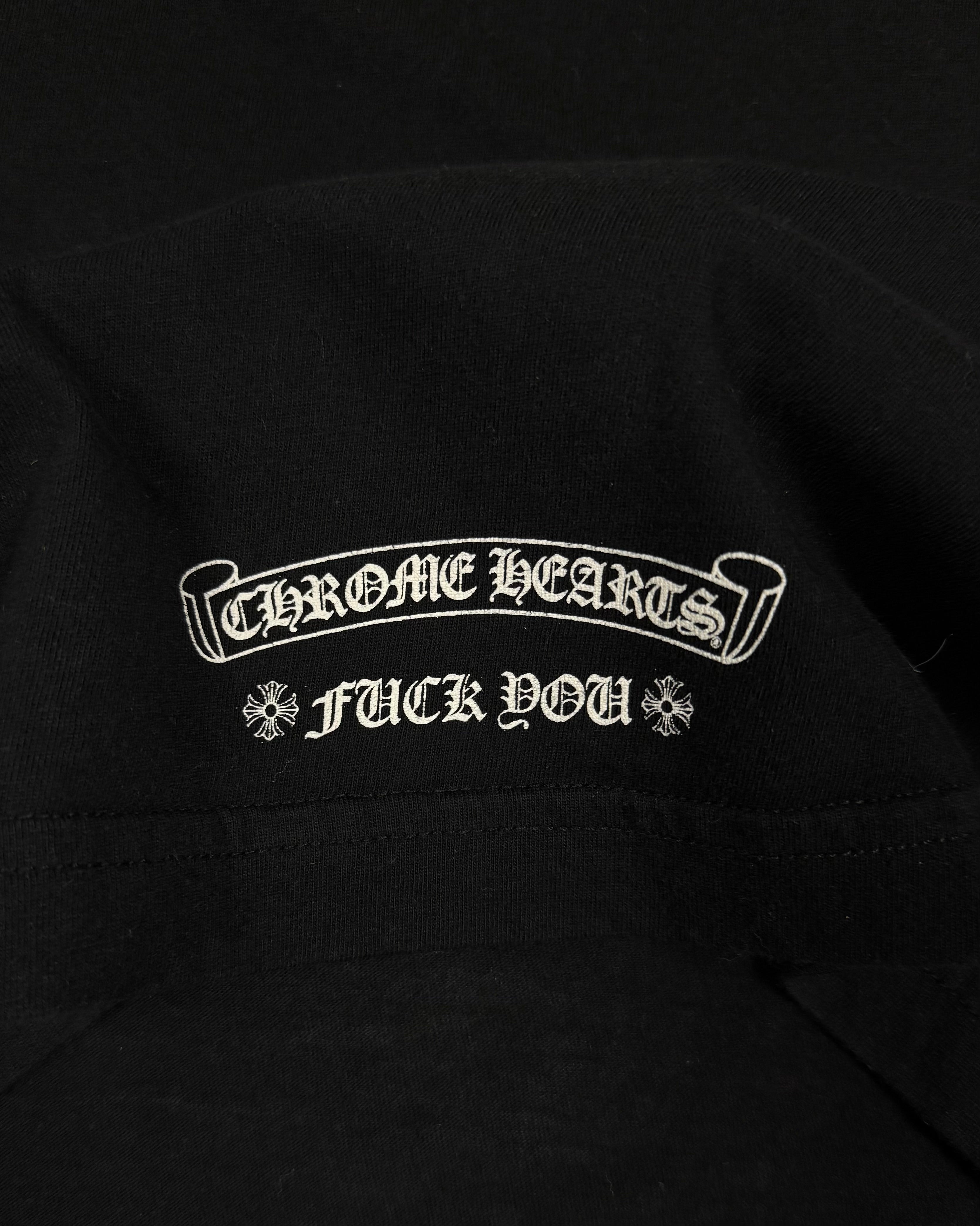 Chrome Hearts Black Scroll Logo Longsleeve