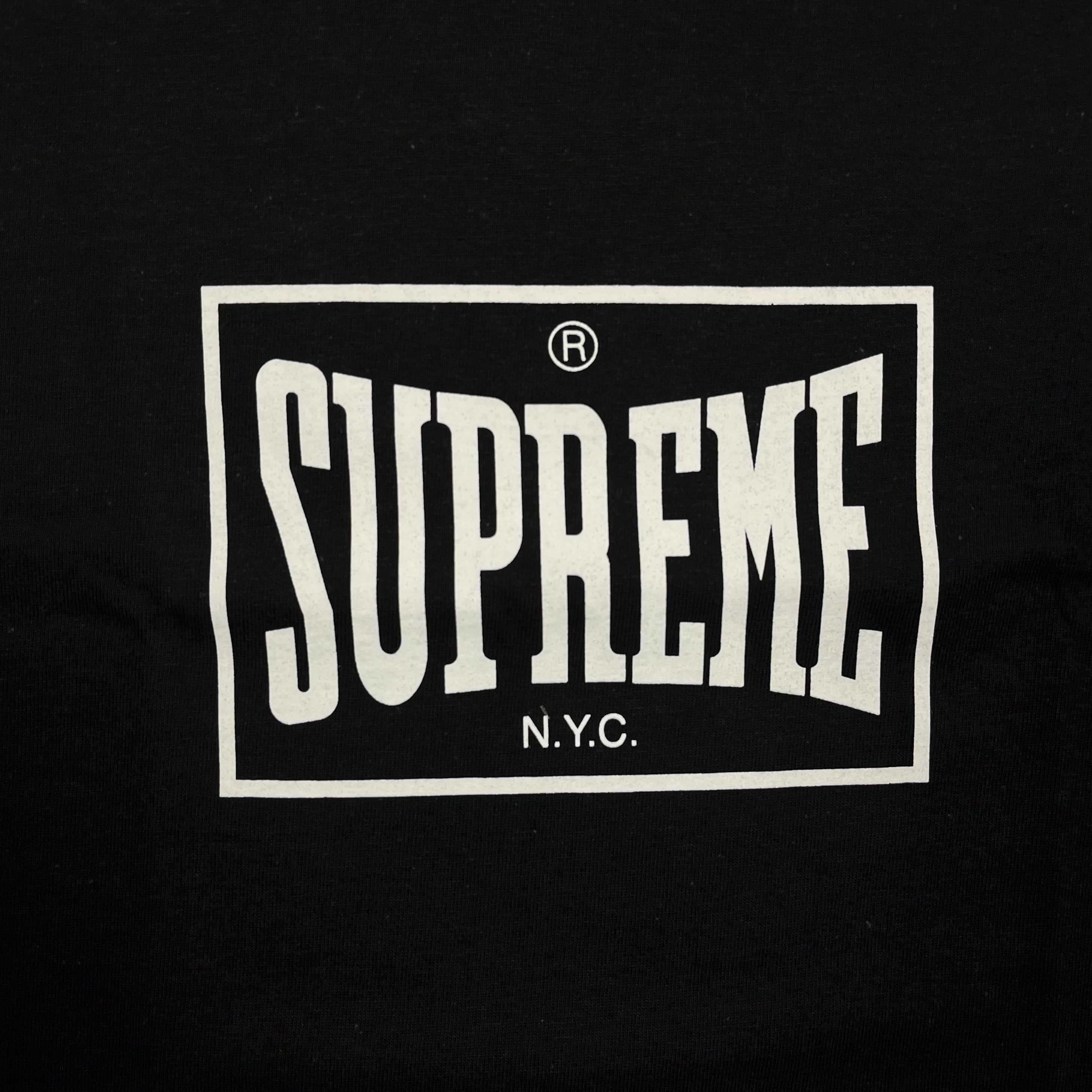 Supreme Black Warm Up Tee