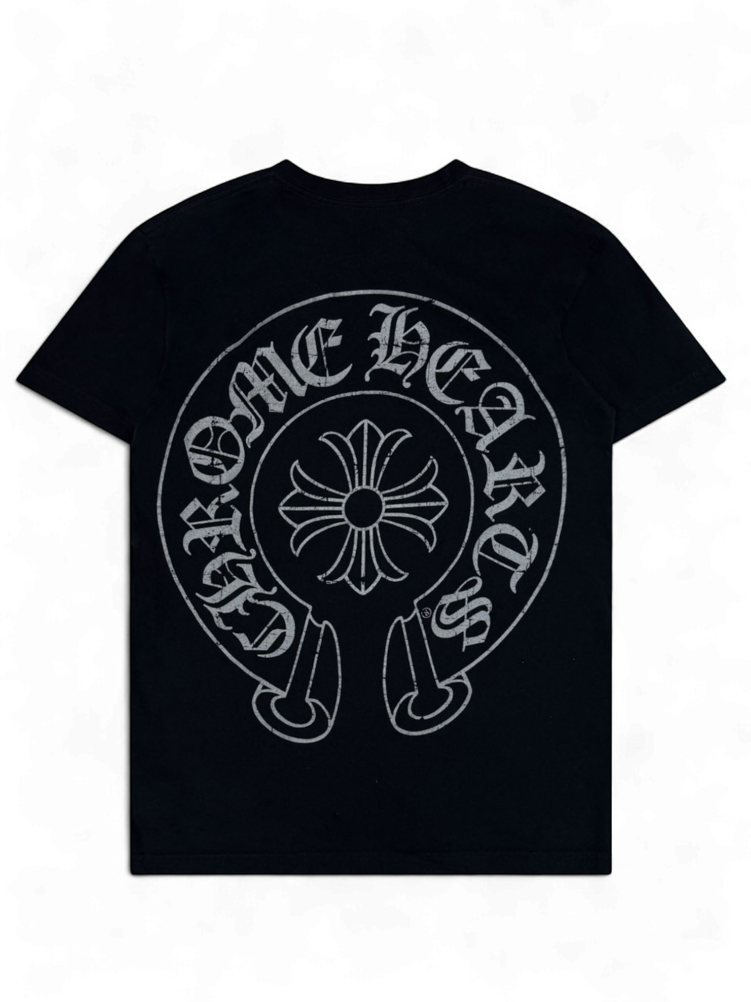 Chrome Hearts Black Silver Horseshoe Tee