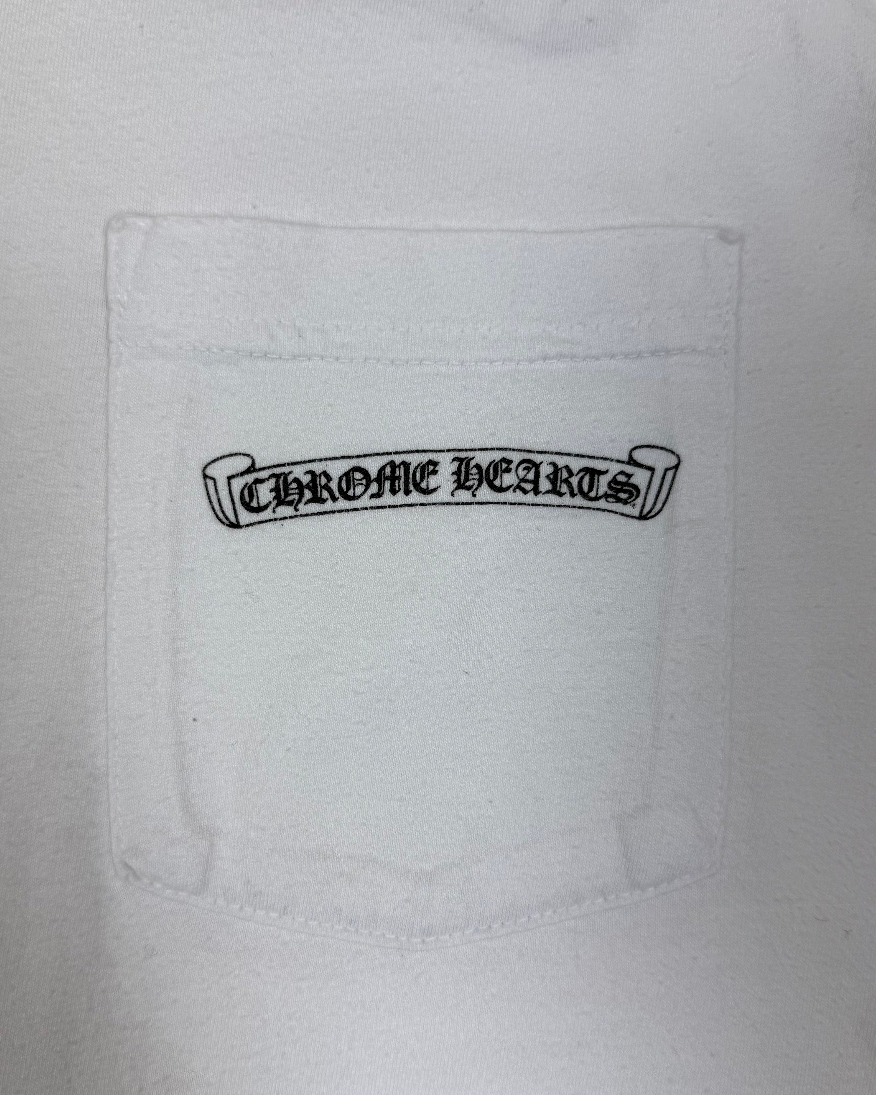 Chrome Hearts White Multi Color Cross Longsleeve