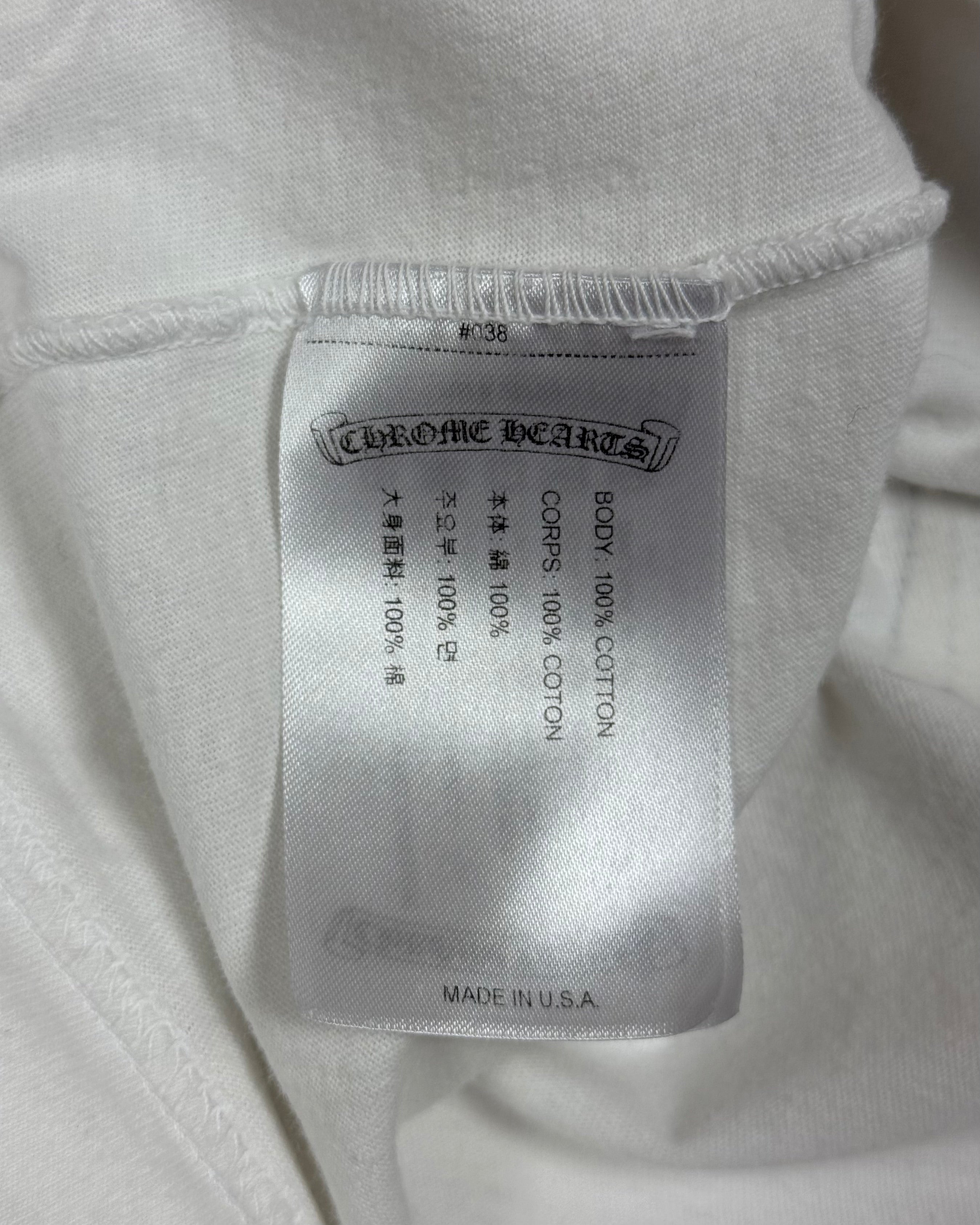 Chrome Hearts White Multi Color Cross Longsleeve