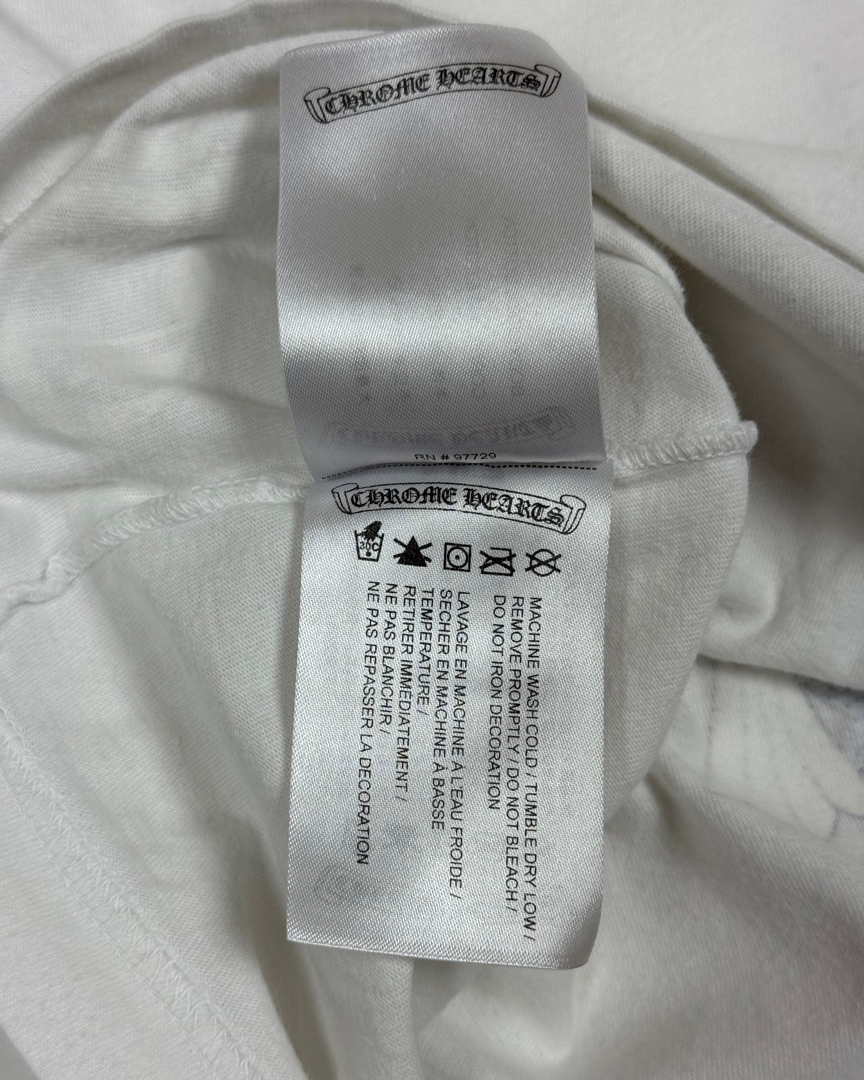 Chrome Hearts White Multi Color Cross Longsleeve