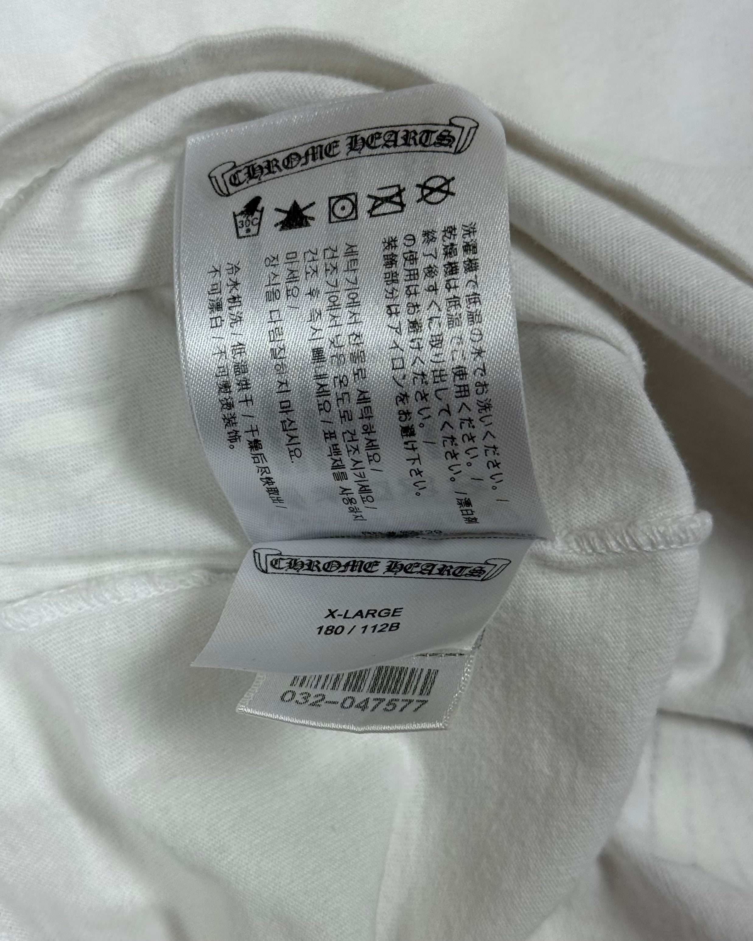 Chrome Hearts White Multi Color Cross Longsleeve