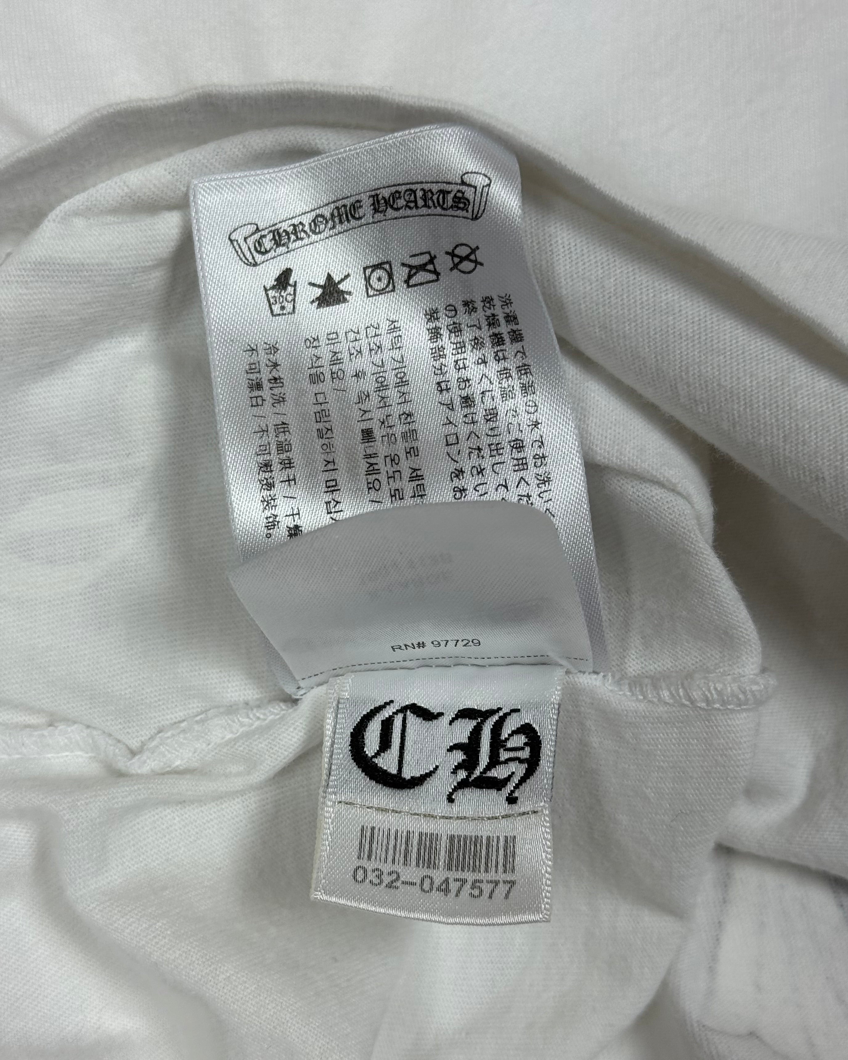 Chrome Hearts White Multi Color Cross Longsleeve