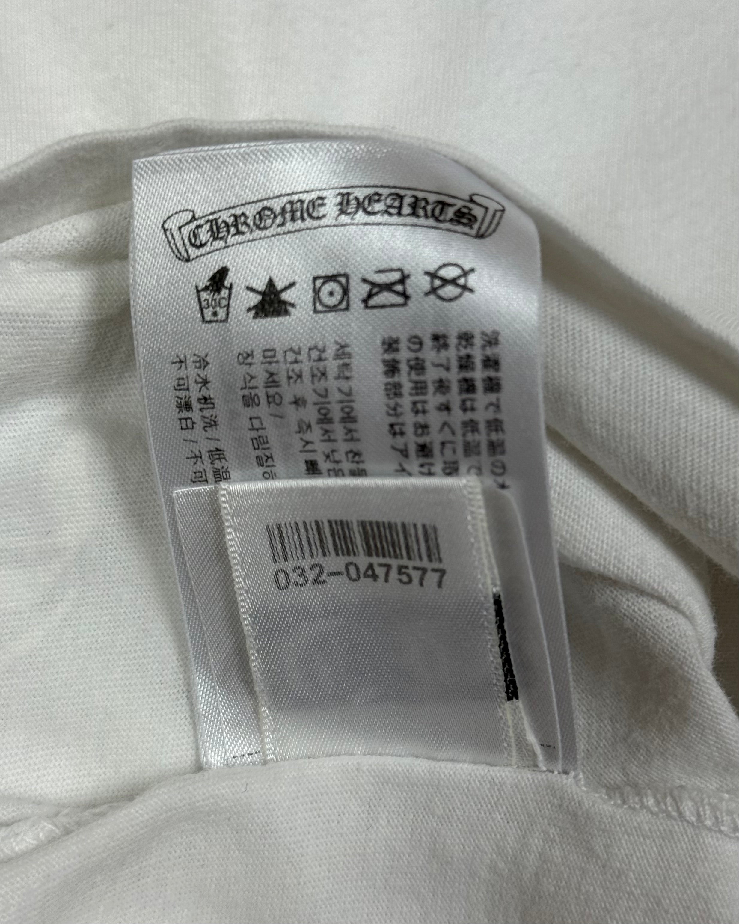 Chrome Hearts White Multi Color Cross Longsleeve